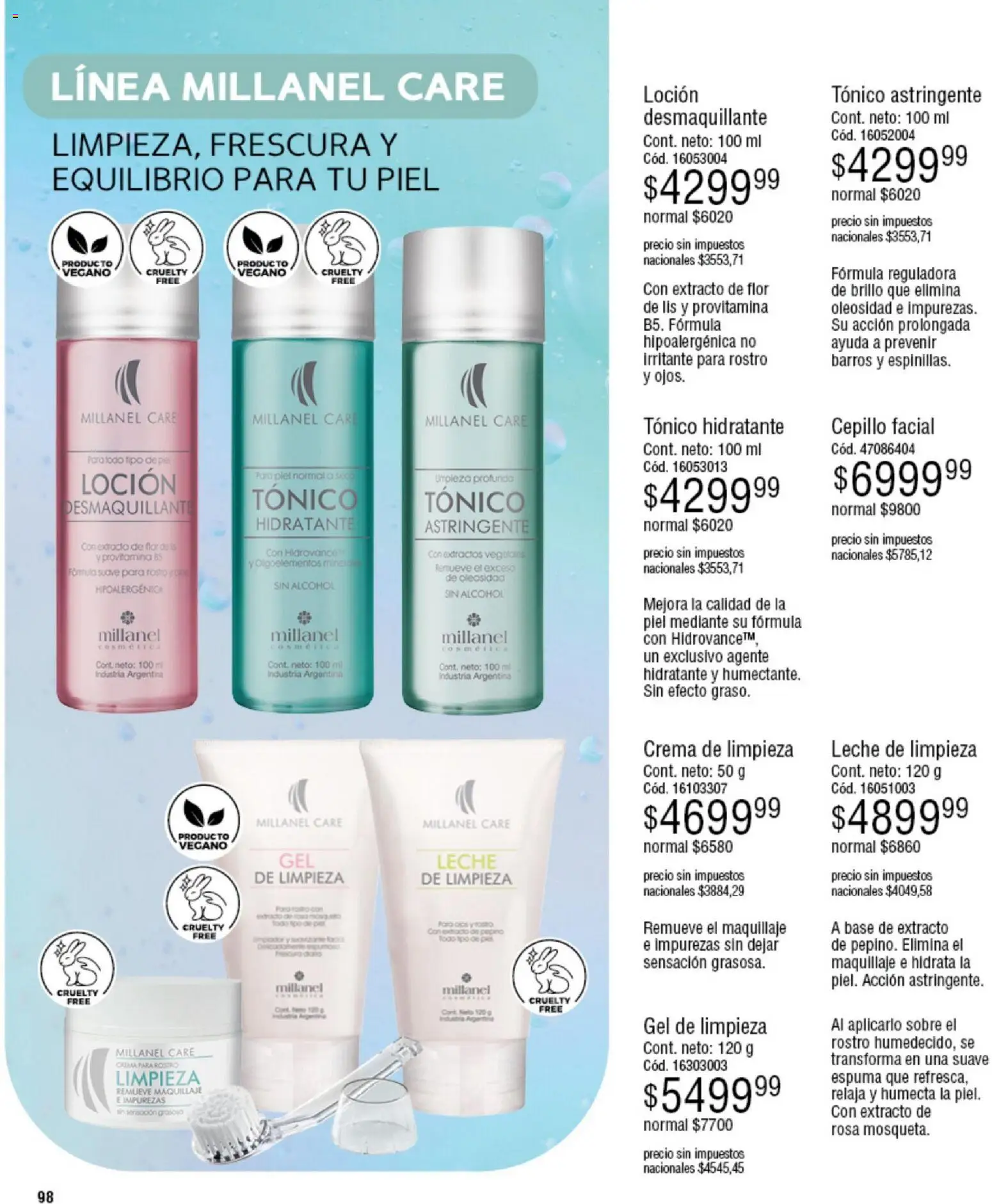 Millanel - Catálogo │ válido desde el 05.01.2026 | Página: 98 | Productos: Maquillaje, Espuma, Leche, Crema