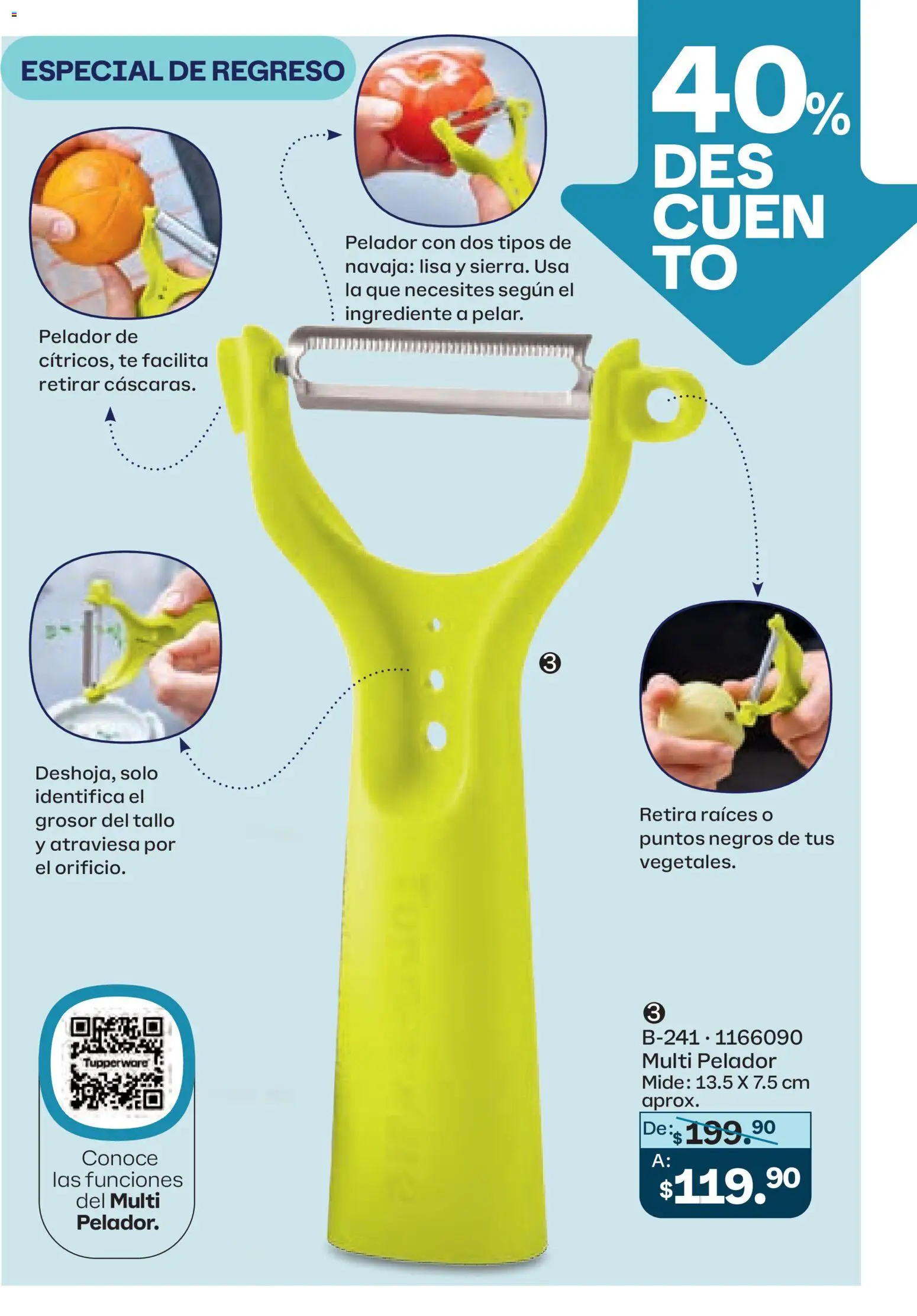 Nuevas ofertas de Tupperware válidas en toda la República Mexicana desde el 23.03.2026. ¡Encuentra las mejores ofertas en Tupperware catálogo! | Página: 39 | Productos: Navaja, Té