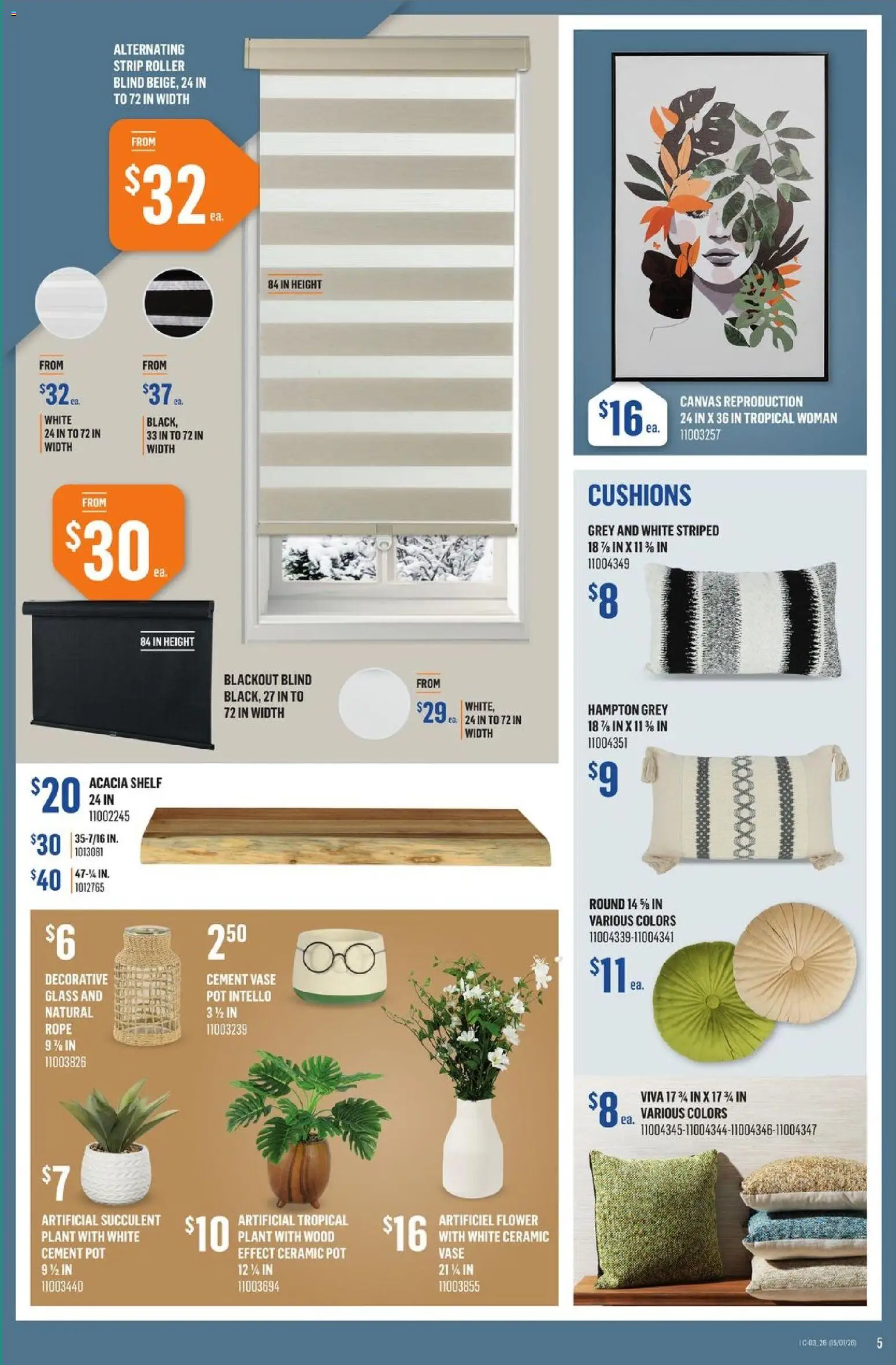 Canac flyer valid from 15.01.2026 | Page: 5 | Products: Shelf, Vase