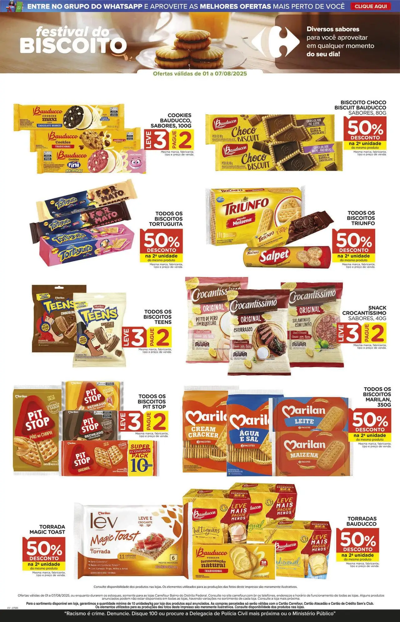 Carrefour Bairro Folheto - válido de 01.08.2025 | Página: 6 | Produtos: Leite, Pão, Arroz, Requeijão