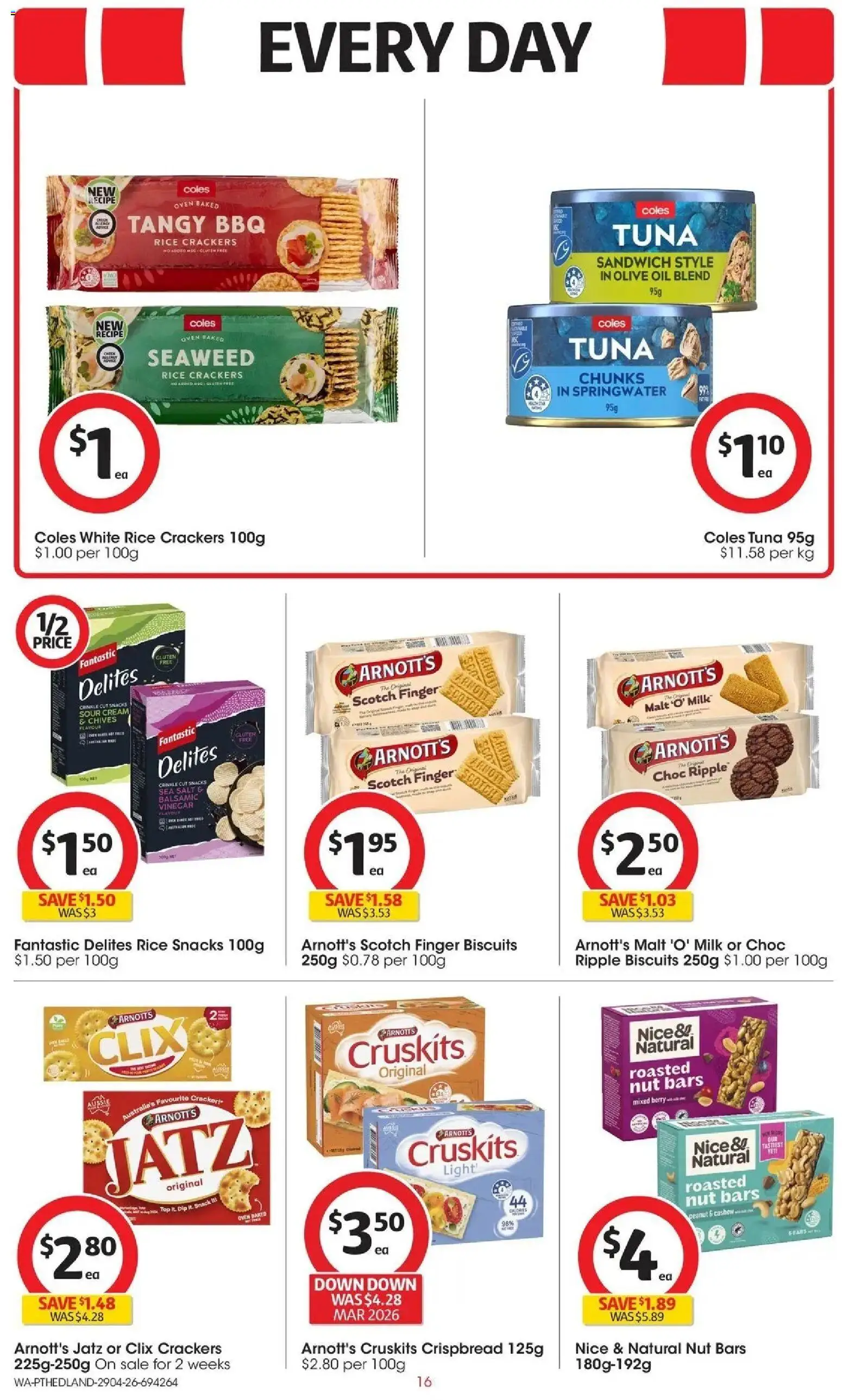 Coles catalogue - valid from 28.04.2026 | Page: 16 | Products: Rice, Cream, Biscuits, Scotch