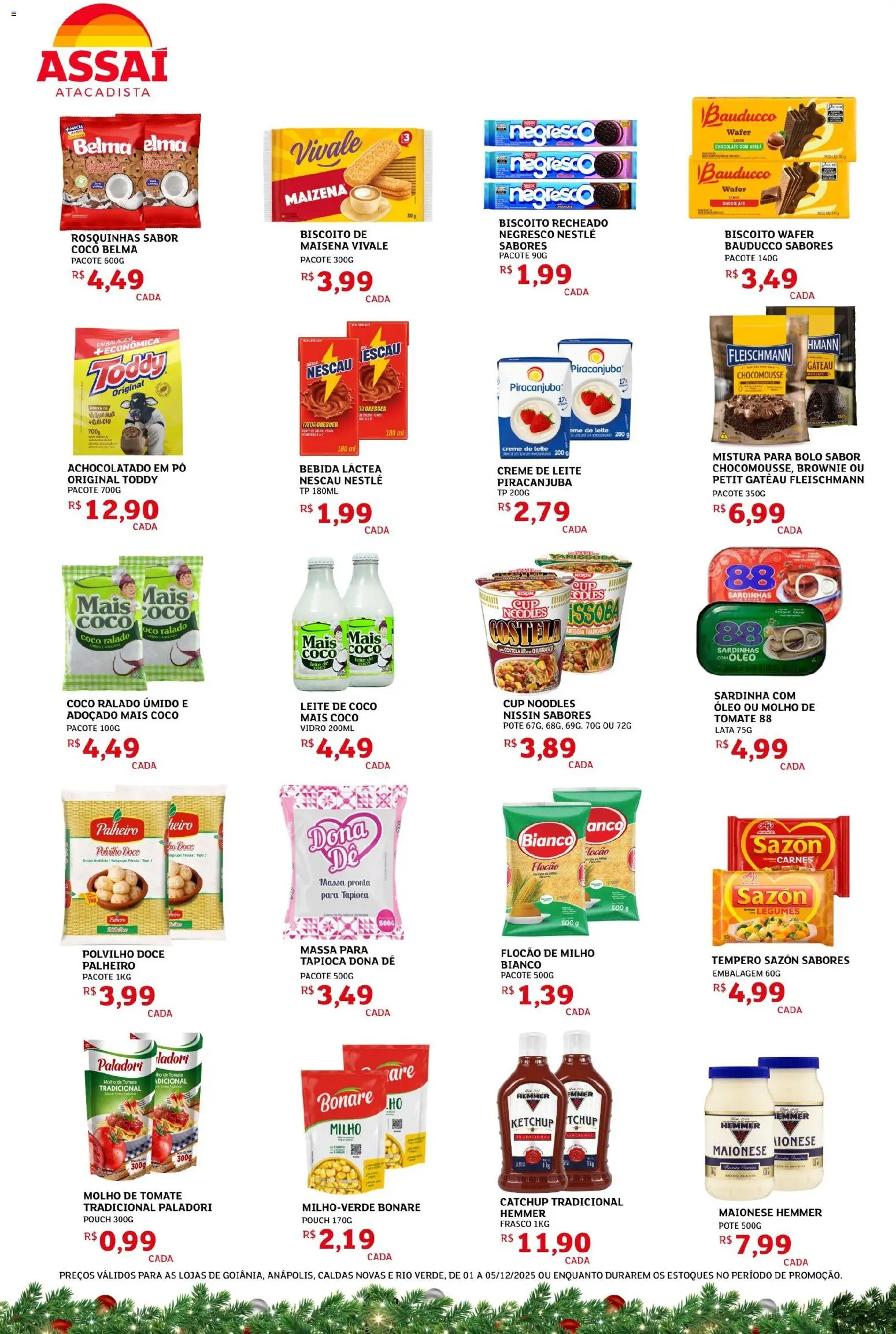 Assaí Atacadista Folheto - válido de 01.12.2025 | Página: 2 | Produtos: Nescau, Tapioca, Cálcio, Sardinha
