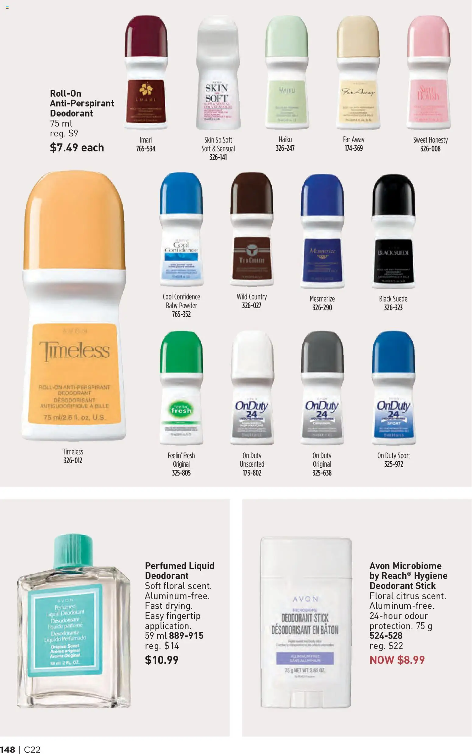 Avon flyer valid from 23.10.2025 | Page: 148 | Products: Powder, Deodorant, Antiperspirant