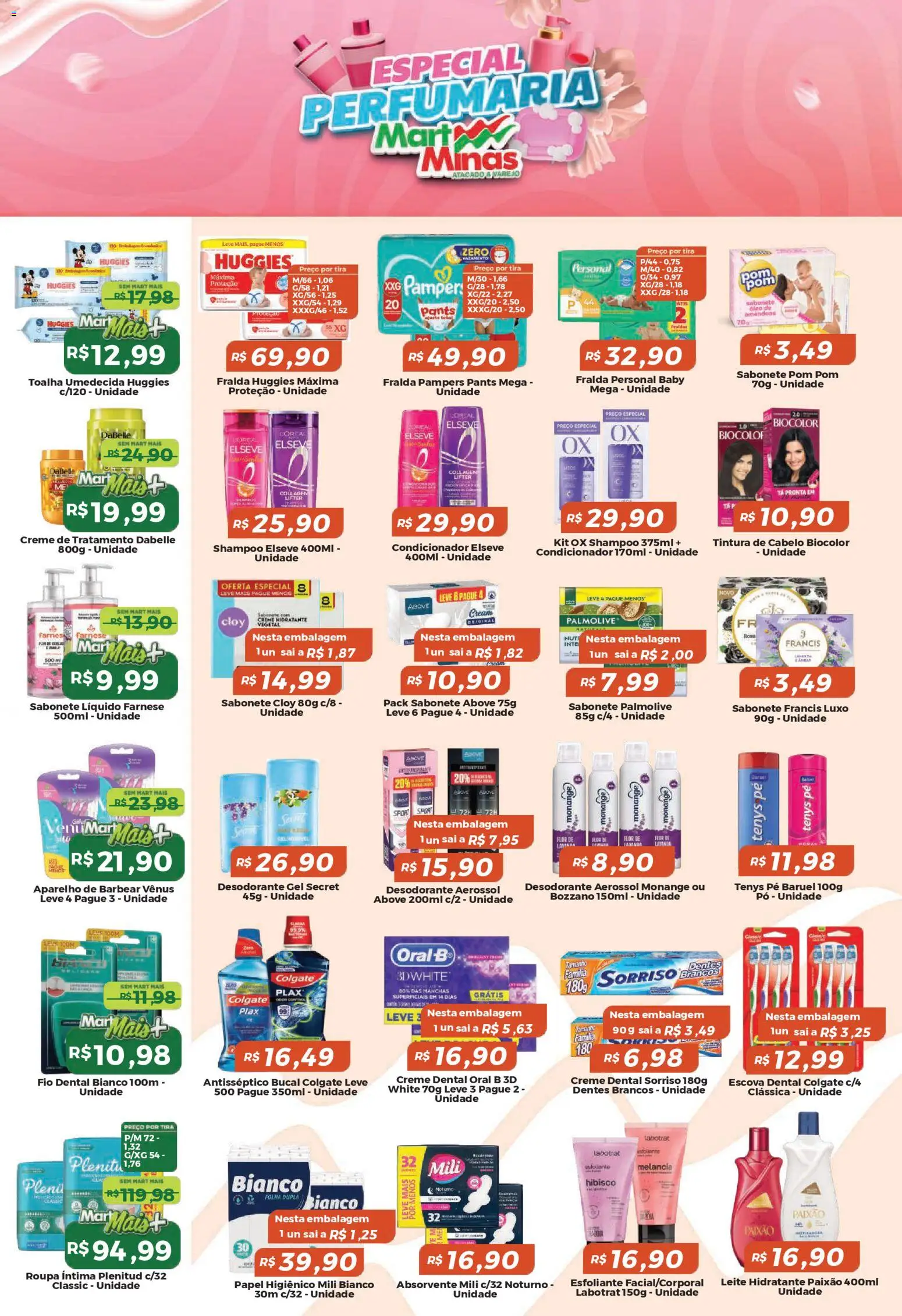 Mart Minas Folheto - válido de 23.04.2026 | Página: 5 | Produtos: Escova, Creme, Aparelho de barbear, Toalha umedecida