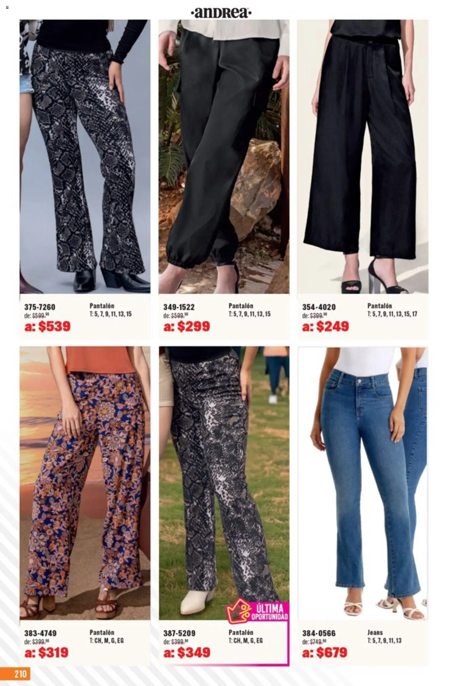 Nuevas ofertas de Andrea válidas en toda la República Mexicana desde el 05.04.2026. ¡Encuentra las mejores ofertas en Andrea catálogo Outlet! | Página: 210