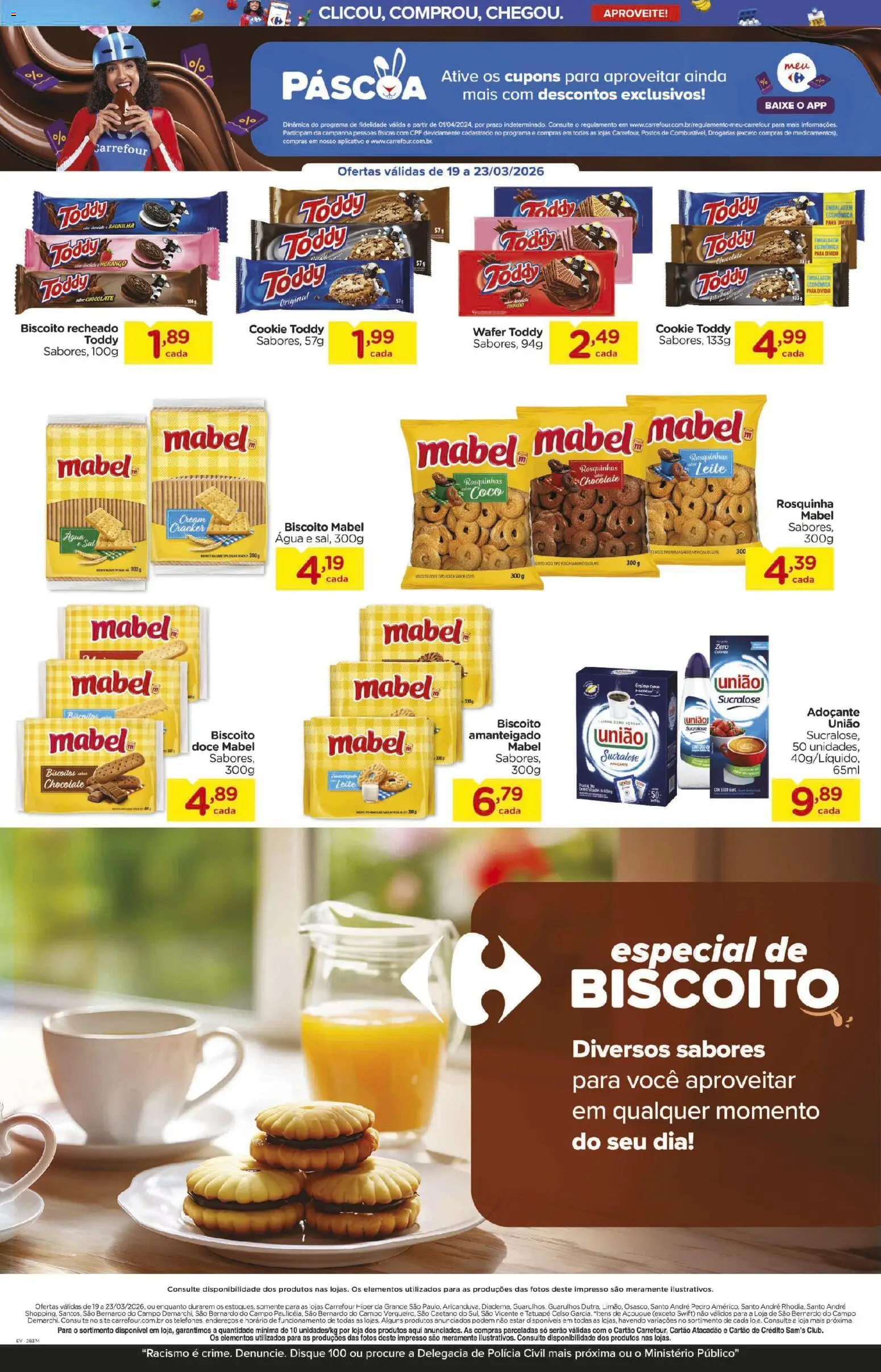 Carrefour Folheto - válido de 19.03.2026 | Página: 5 | Produtos: Biscoito, Chocolate, Sal, Rosquinha