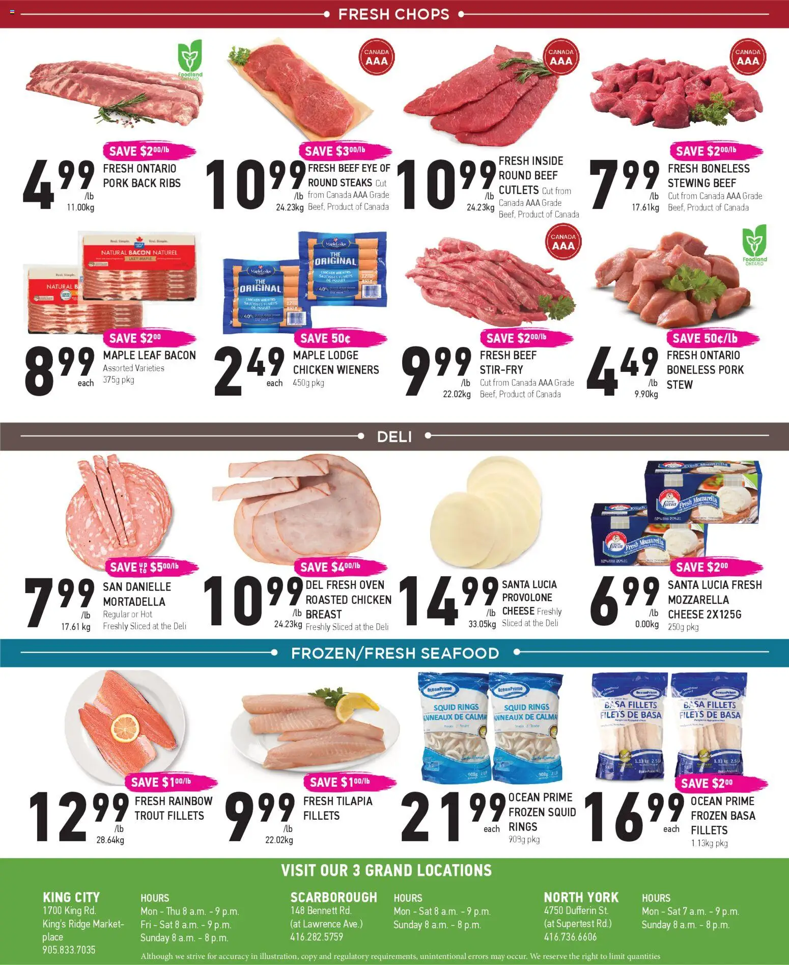 Coppas Fresh Market flyer valid from 08.01.2026 | Page: 4 | Products: Ridge, Cheese, Chicken, Pork