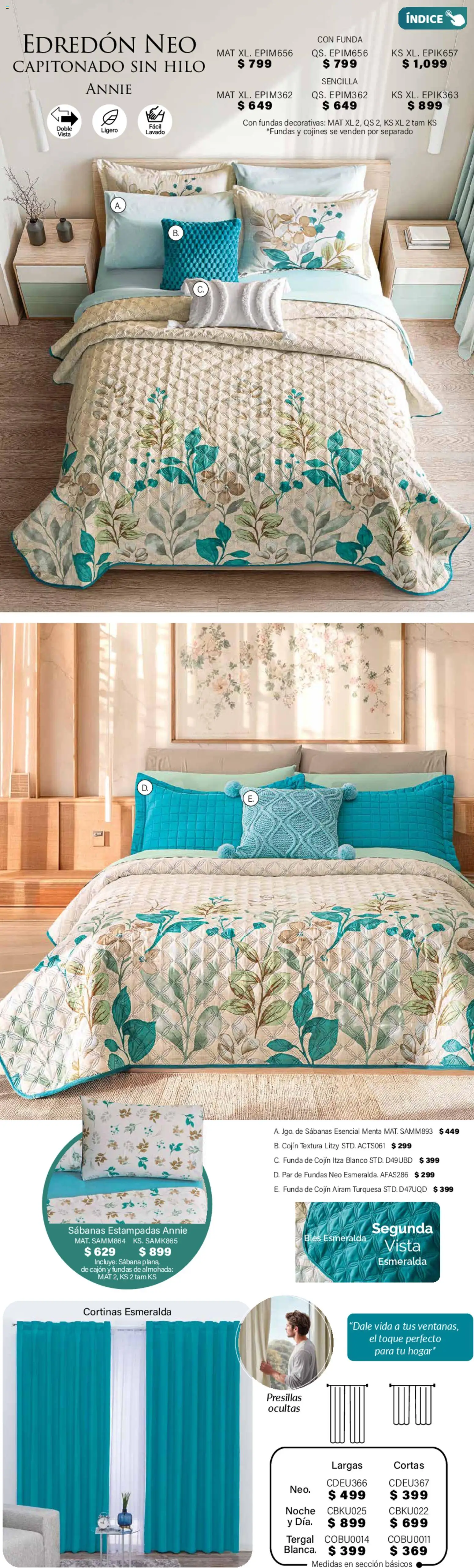 Nuevas ofertas de Colchas Concord válidas en toda la República Mexicana desde el 01.11.2025. ¡Encuentra las mejores ofertas en Colchas Concord Buen Fin! | Página: 40 | Productos: Funda, Almohada, Sabanas, Cortinas