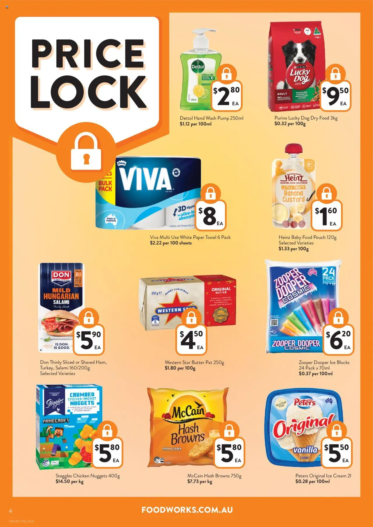 Foodworks catalogue - valid from 01.10.2025 | Page: 4 | Products: Butter, Chicken, Baby food, Lemon