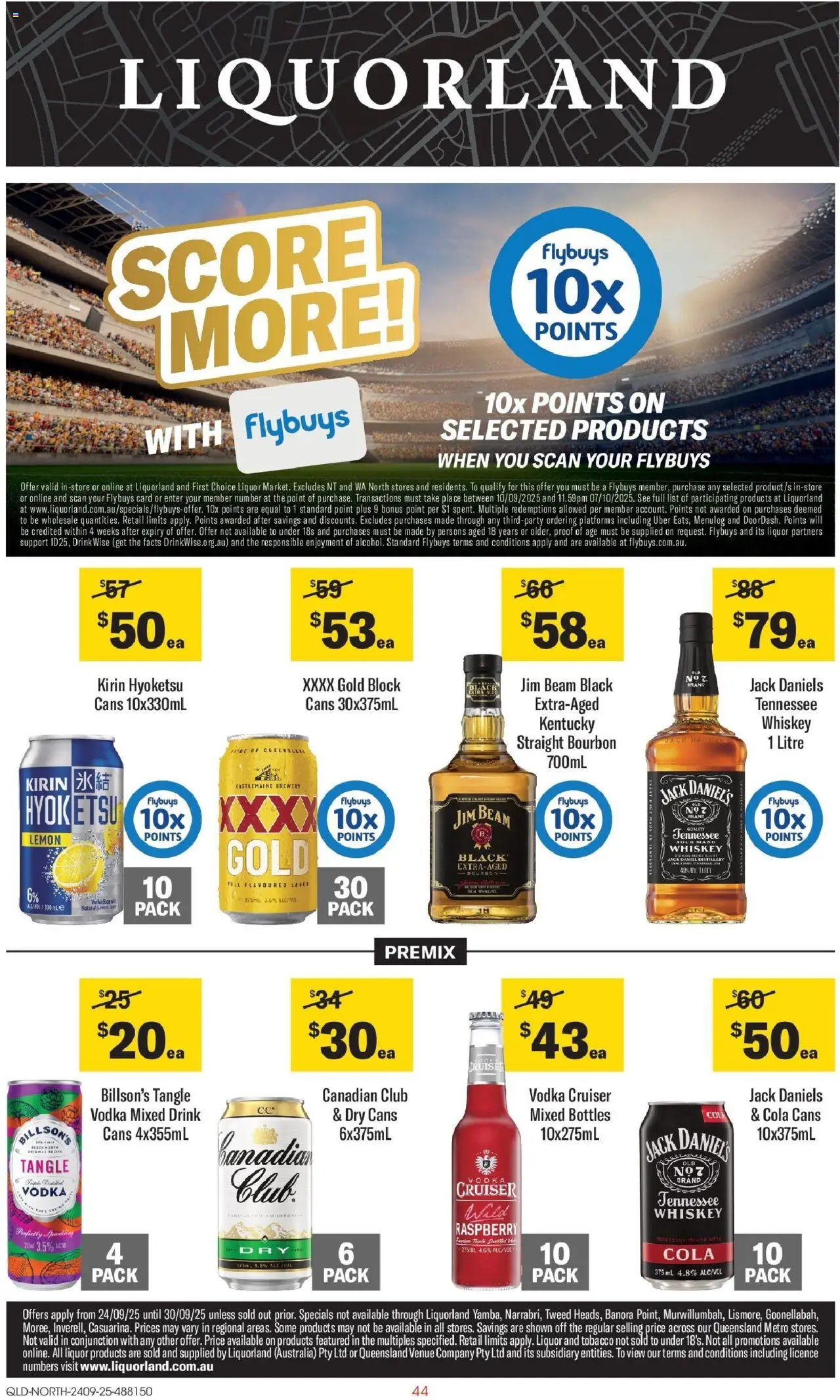 Coles catalogue - valid from 24.09.2025 | Page: 44 | Products: Vodka, Whiskey, Lemon, Raspberry