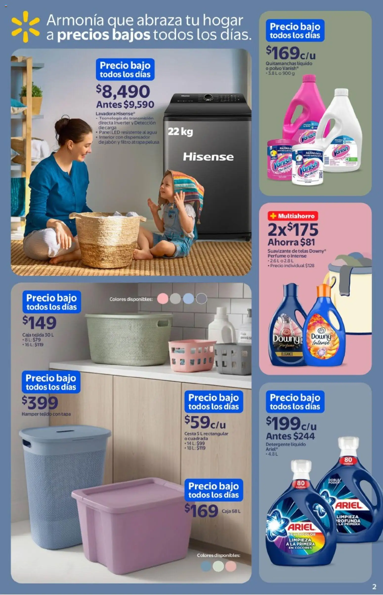 Nuevas ofertas de Walmart válidas en toda la República Mexicana desde el 26.12.2025. ¡Encuentra las mejores ofertas en Walmart catálogo La paz de un hogar limpio y ordenado ! | Página: 2 | Productos: Detergente, Agua, Suavizante, Suavizante de telas