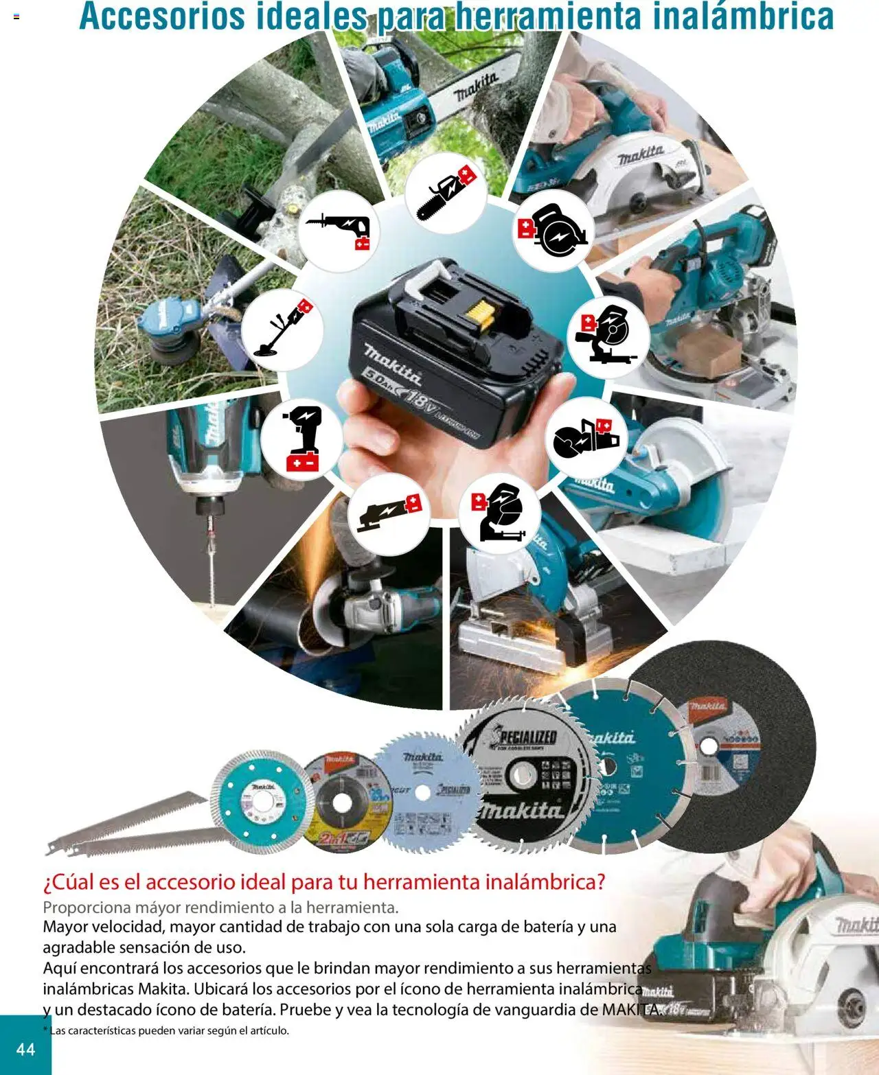 Nuevas ofertas de Makita válidas en toda la República Mexicana desde el 08.07.2024. ¡Encuentra las mejores ofertas en Makita catálogo Accesorios! | Página: 44 | Productos: Batería