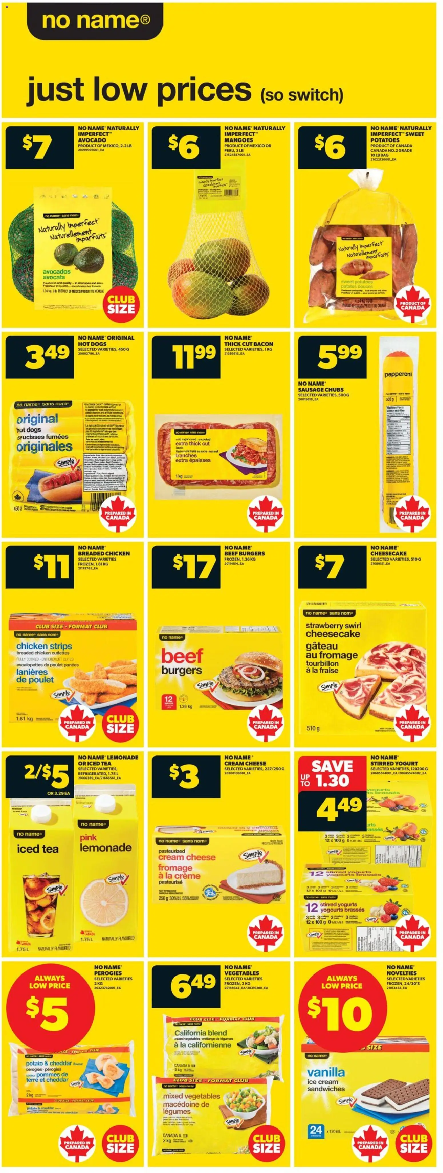 Real Canadian Superstore flyer valid from 01.01.2026 | Page: 7 | Products: Tea, Ice cream, Potatoes, Yogurt