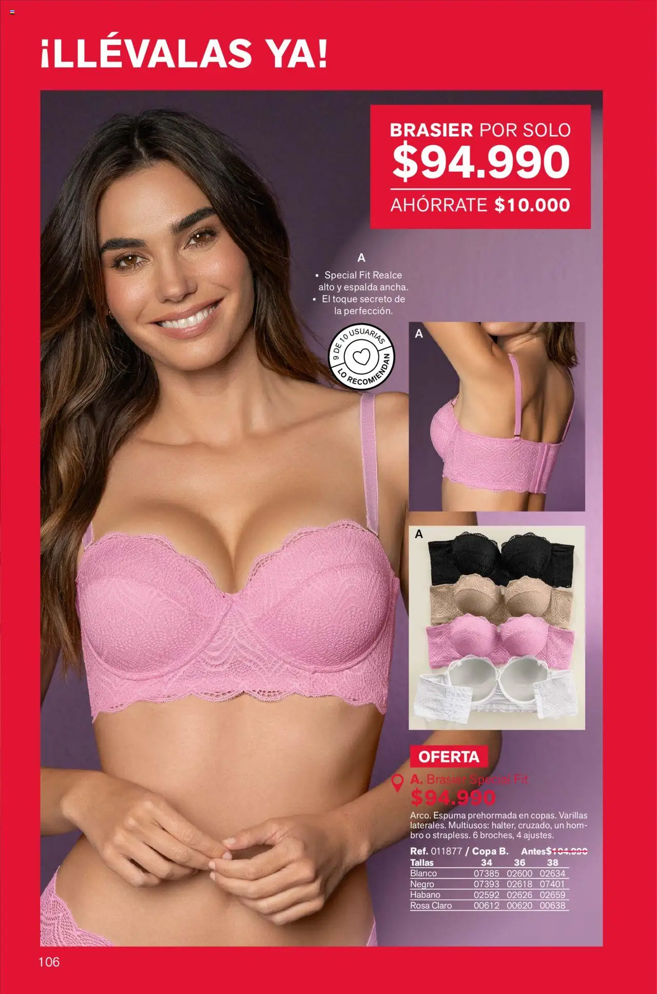 Leonisa revista - valida desde el 01.10.2025 | Página: 106 | Productos: Espuma, Brasier