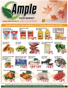 Preview of Ample Food Market weekly flyer / circulaire from shop Ample Food Market valid from 19.09.2025