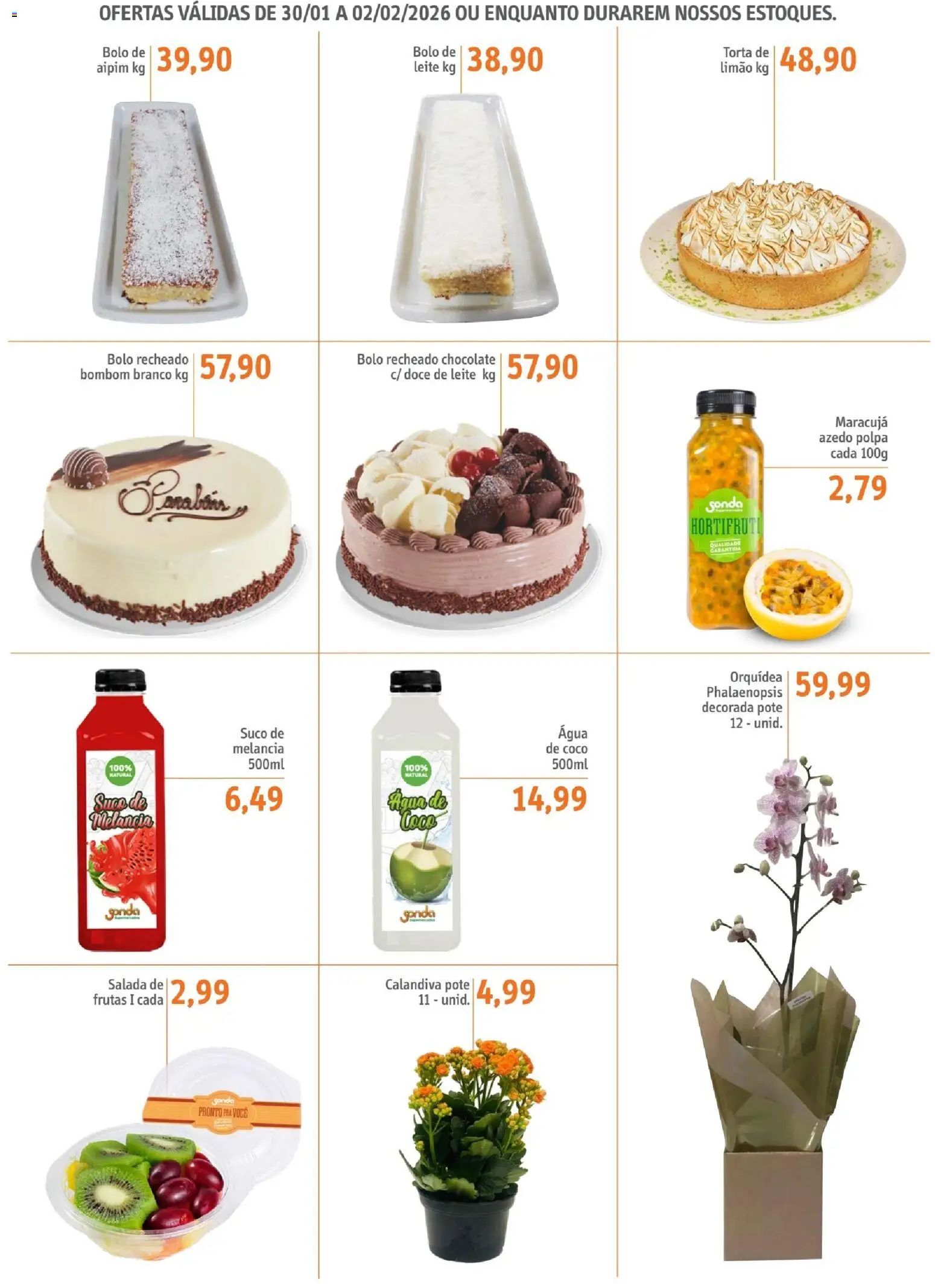 Sonda Folheto - válido de 30.01.2026 | Página: 5 | Produtos: Maracujá, Aipim, Suco, Bolo