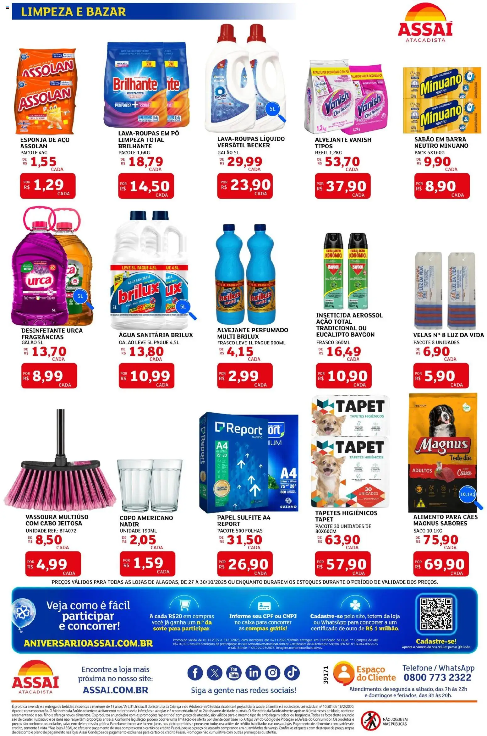 Assaí Atacadista Folheto - válido de 27.10.2025 | Página: 8 | Produtos: Pó, Base, Vanish, Inseticida