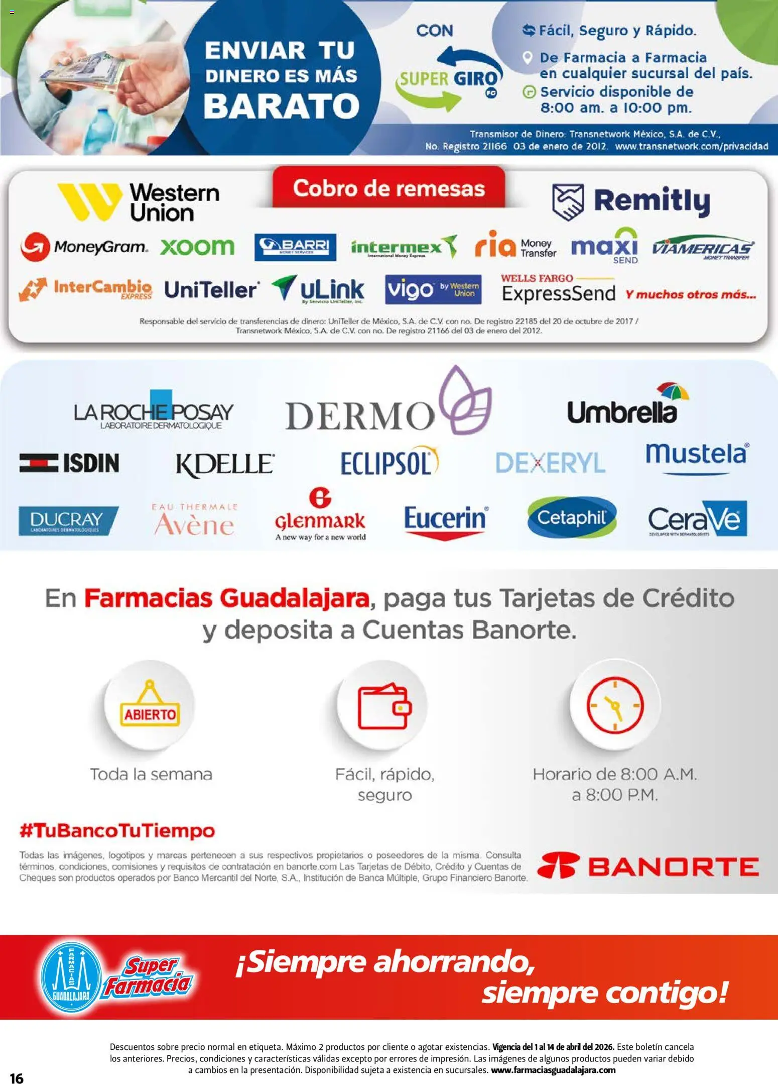 Nuevas ofertas de Farmacia Guadalajara válidas en toda la República Mexicana desde el 01.04.2026. ¡Encuentra las mejores ofertas en Farmacia Guadalajara catálogo! | Página: 16