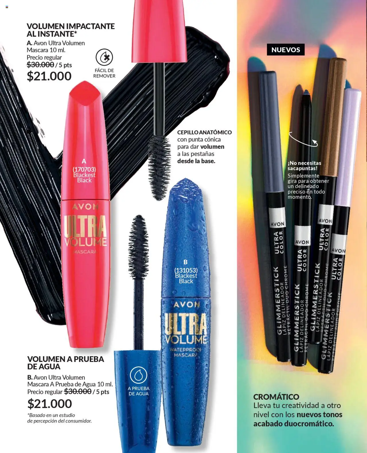 Avon revista - valida desde el 12.09.2025 | Página: 16 | Productos: Agua, Cepillo, Máscara, Delineador