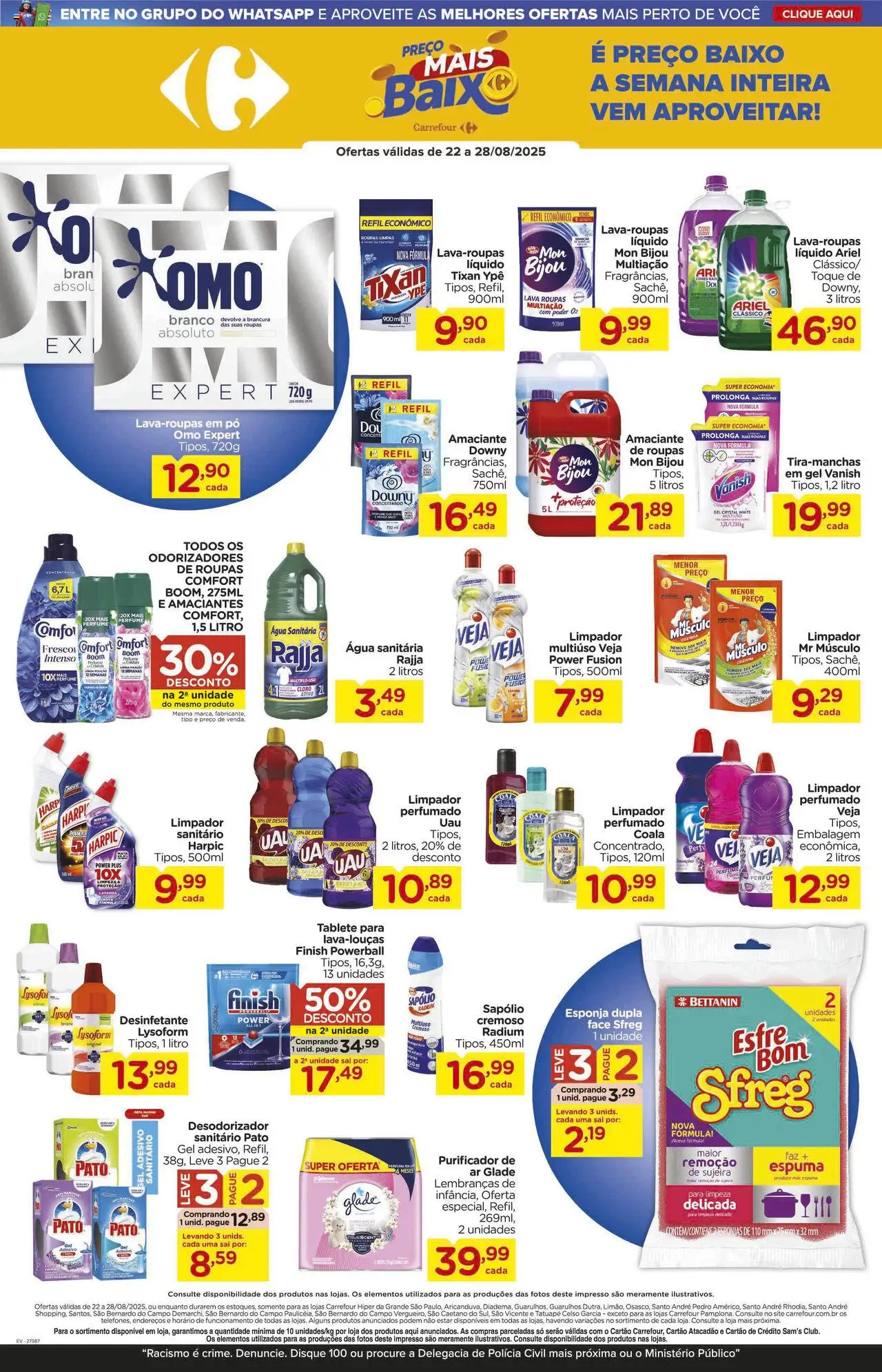 Carrefour Folheto - válido de 22.08.2025 | Página: 9 | Produtos: Perfume, Baixo, Vanish, Desinfetante