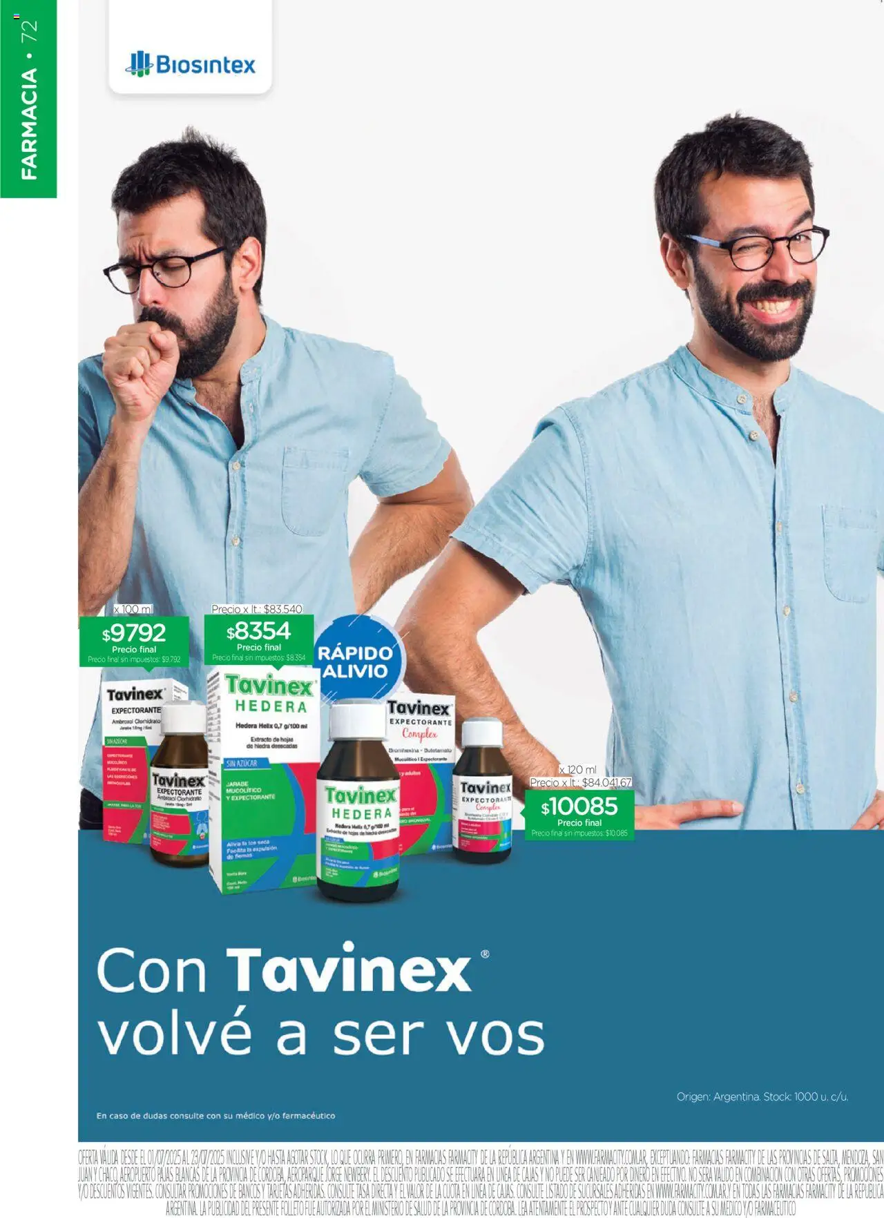 Farmacity catálogo │ válido desde el 01.07.2025 | Página: 72 | Productos: Caso, Azucar