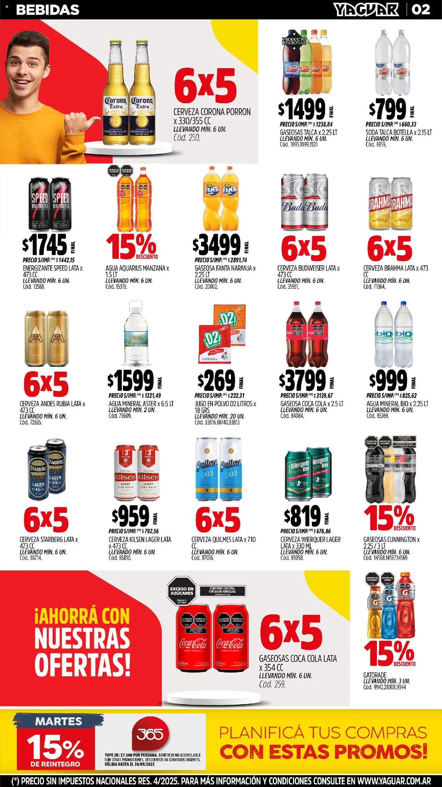 Yaguar - Mendoza │ válido desde el 27.10.2025 | Página: 2 | Productos: Botella, Polvo, Soda, Jugo