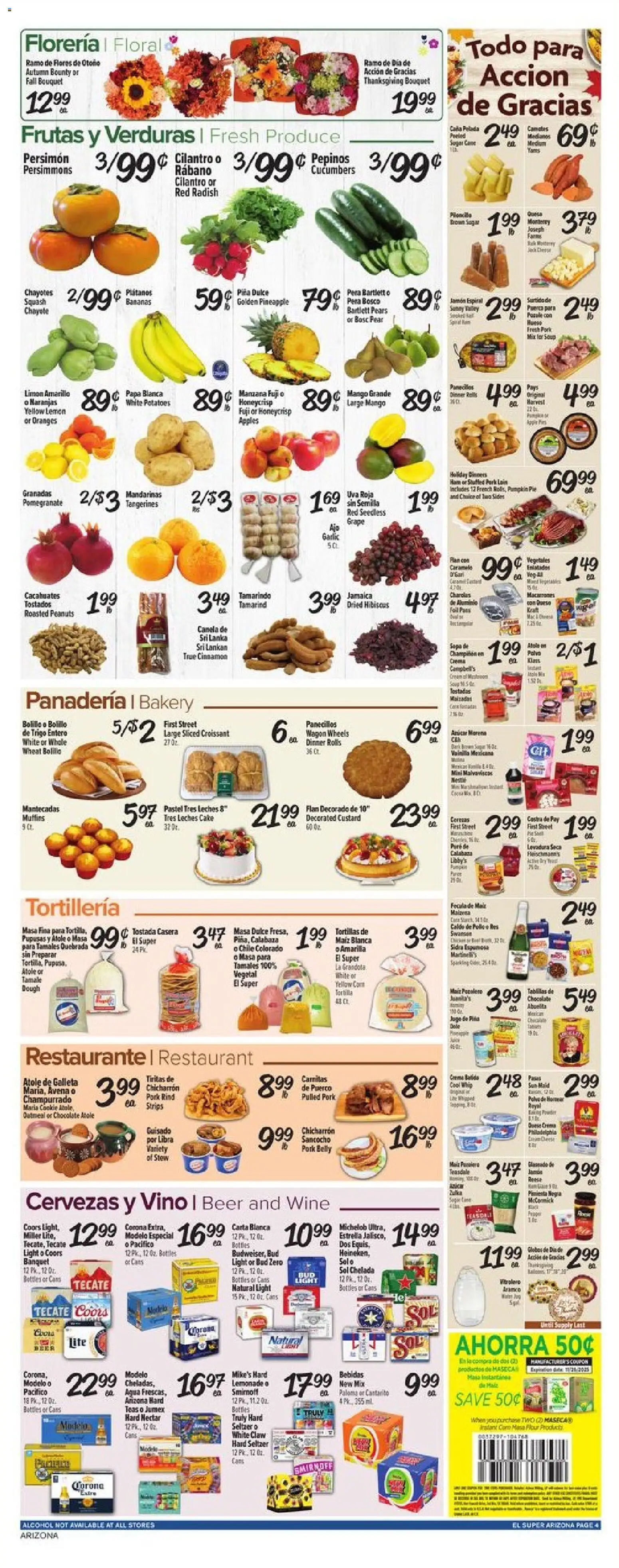El Super Weekly Ad - AK - valid from 19.11.2025 | Page: 4 | Products: Chocolate, Beer, Pumpkin, Pear