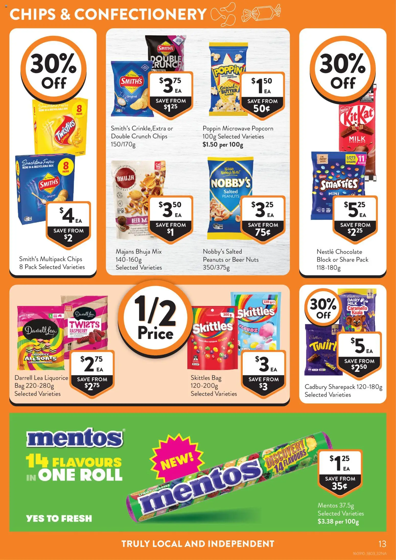 Foodworks catalogue - valid from 18.03.2026 | Page: 13 | Products: Butter, Chocolate, Nuts, Raspberry