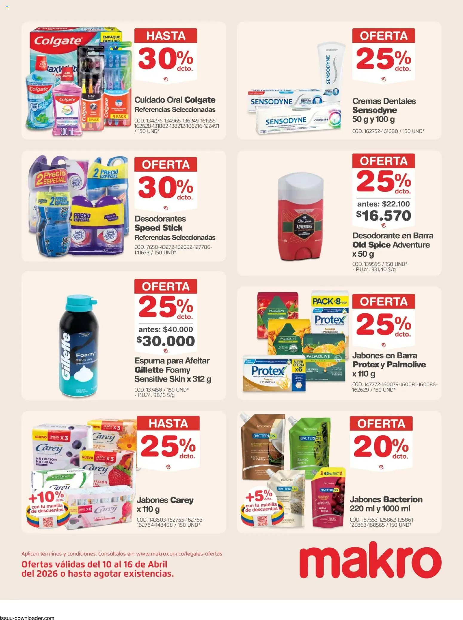 Makro revista - valida desde el 10.04.2026 | Página: 21 | Productos: Espuma, Coco, Jabón, Desodorante
