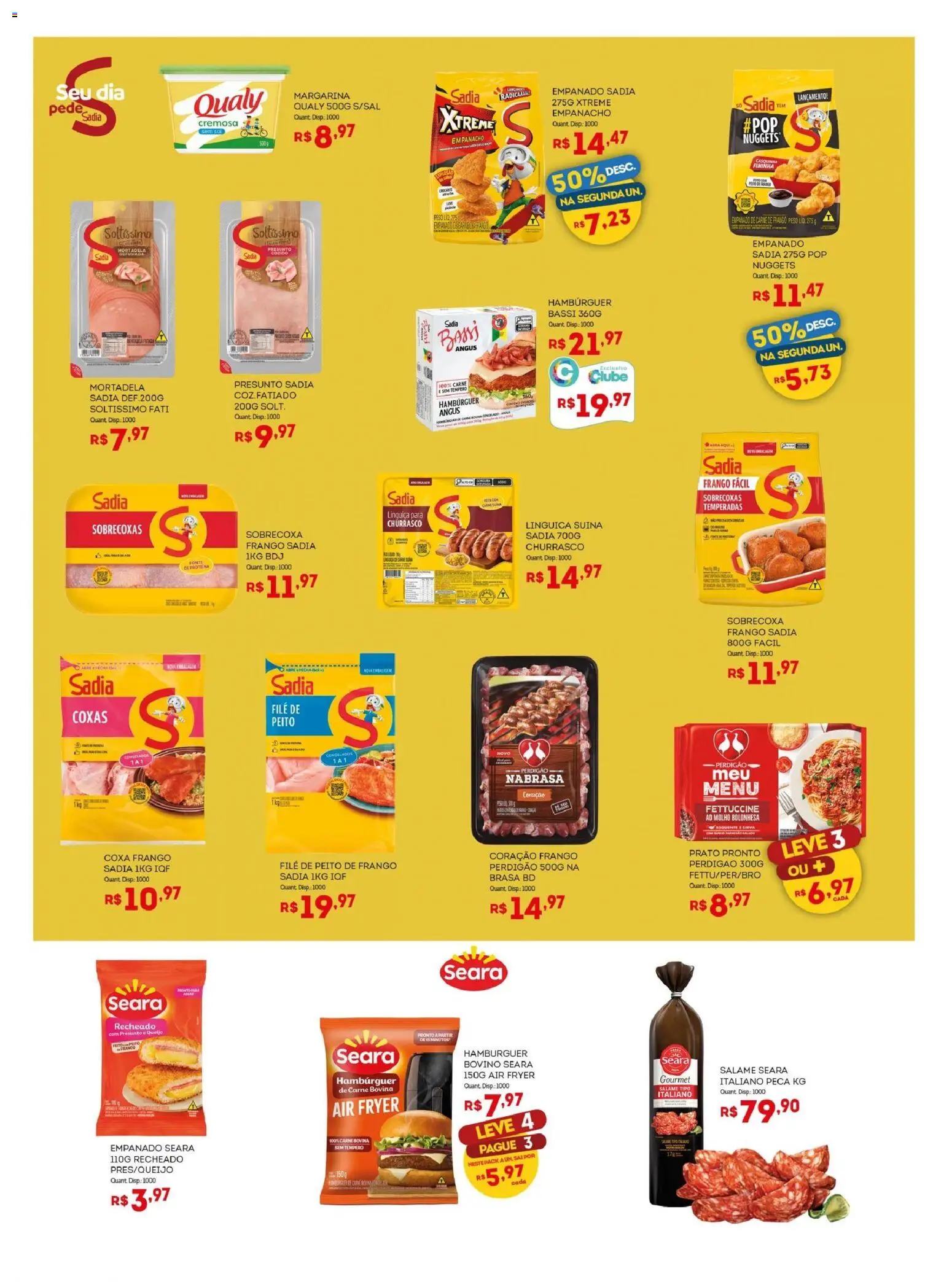 Bistek Supermercados Folheto - válido de 22.10.2025 | Página: 9 | Produtos: Queijo, Presunto, Frango, Margarina