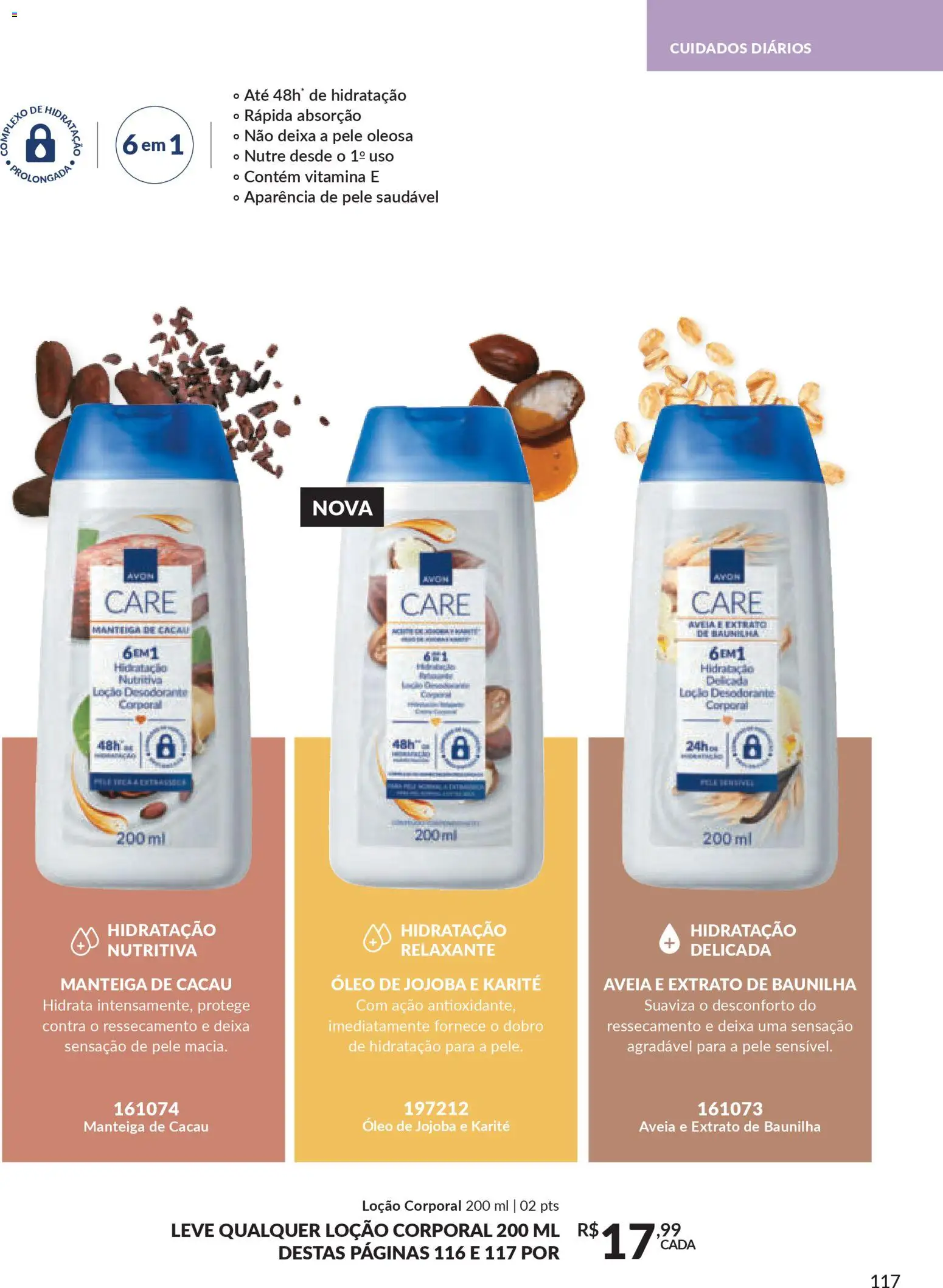 Avon Folheto - válido de 18.02.2026 | Página: 117 | Produtos: Desodorante, Manteiga, Óleo, Aveia