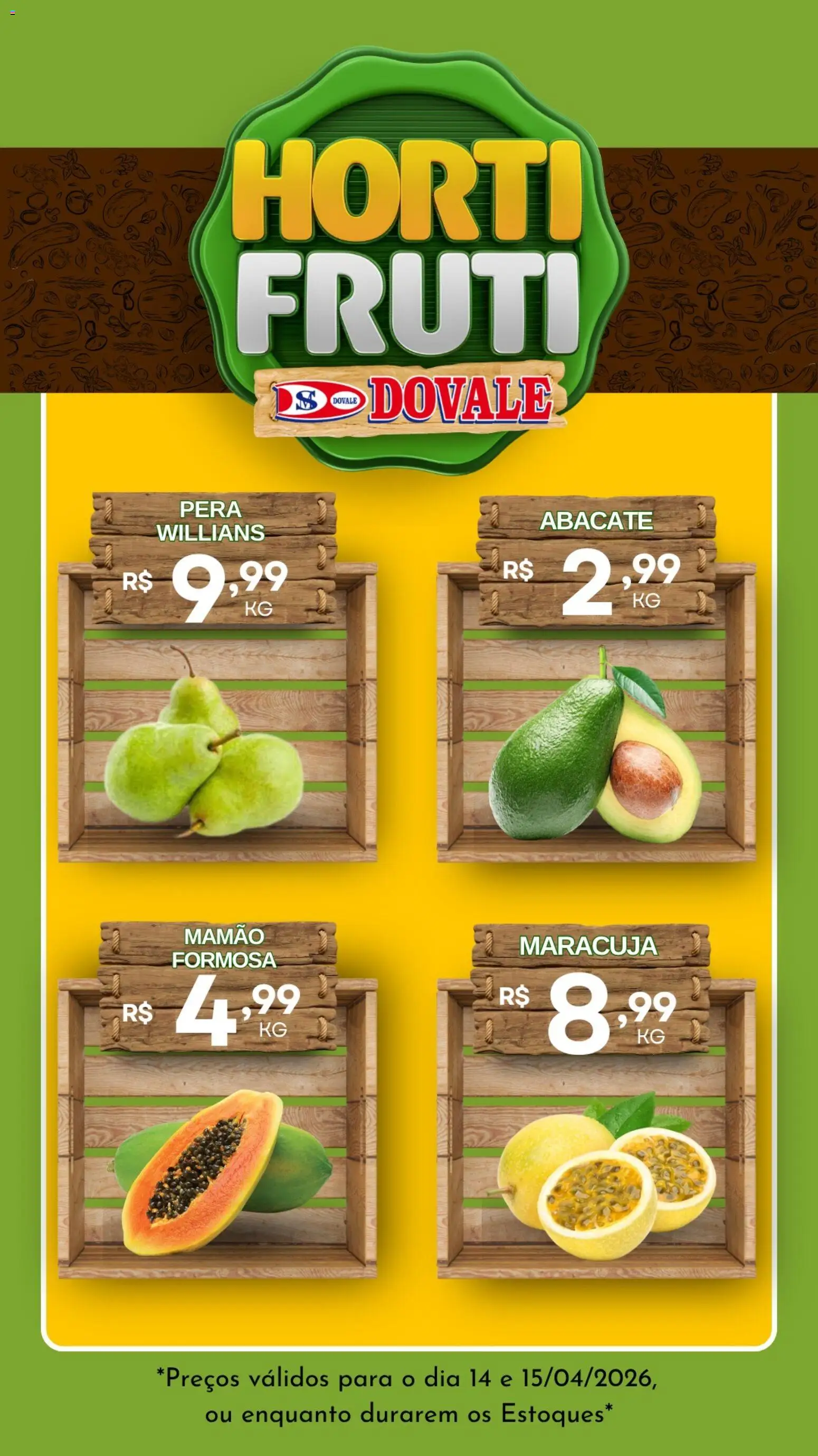 Dovale Folheto - válido de 14.04.2026 | Página: 3 | Produtos: Maracujá, Pera, Mamão