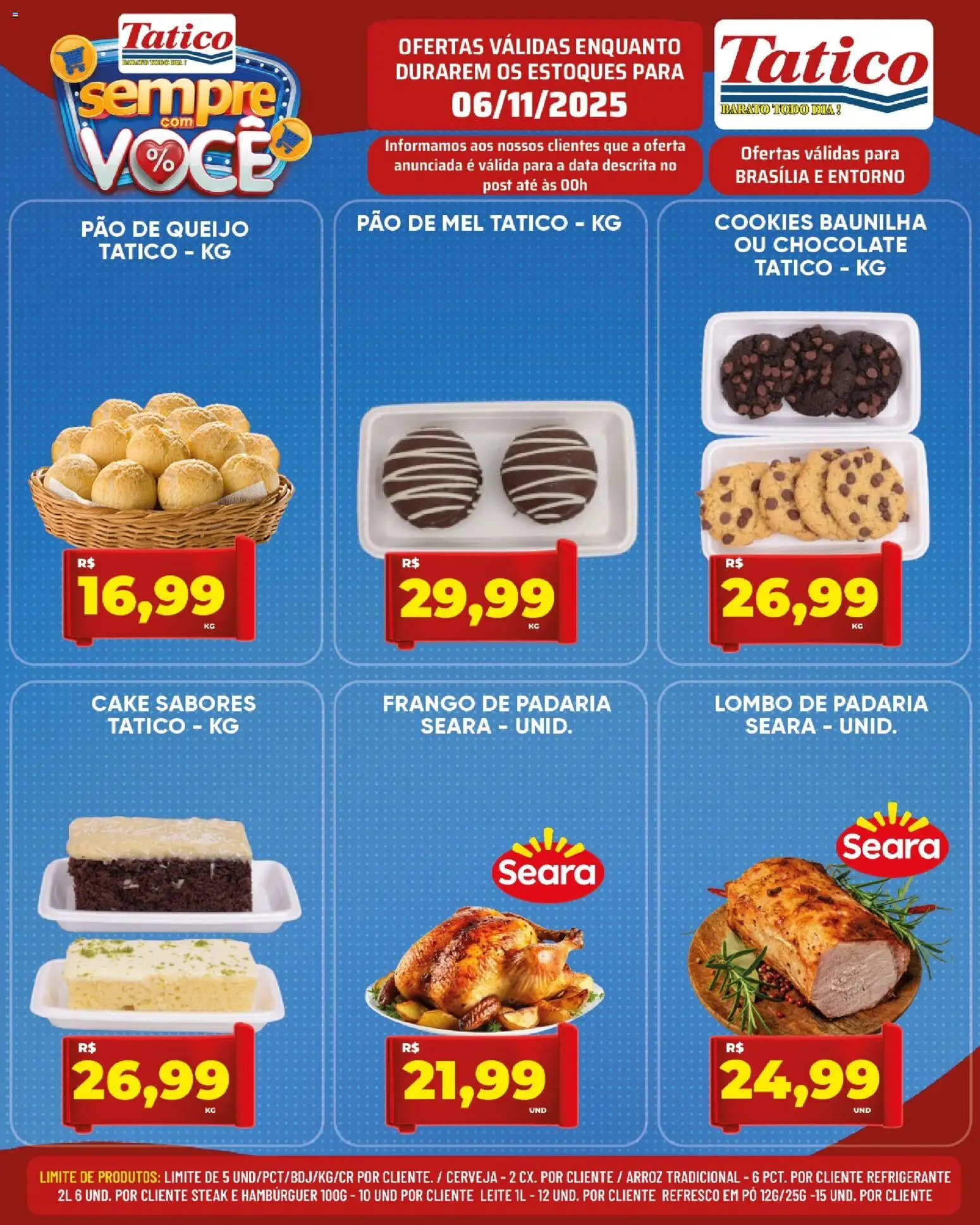 Tatico Folheto - válido de 06.11.2025 | Página: 17 | Produtos: Arroz, Hambúrguer, Frango, Cookies