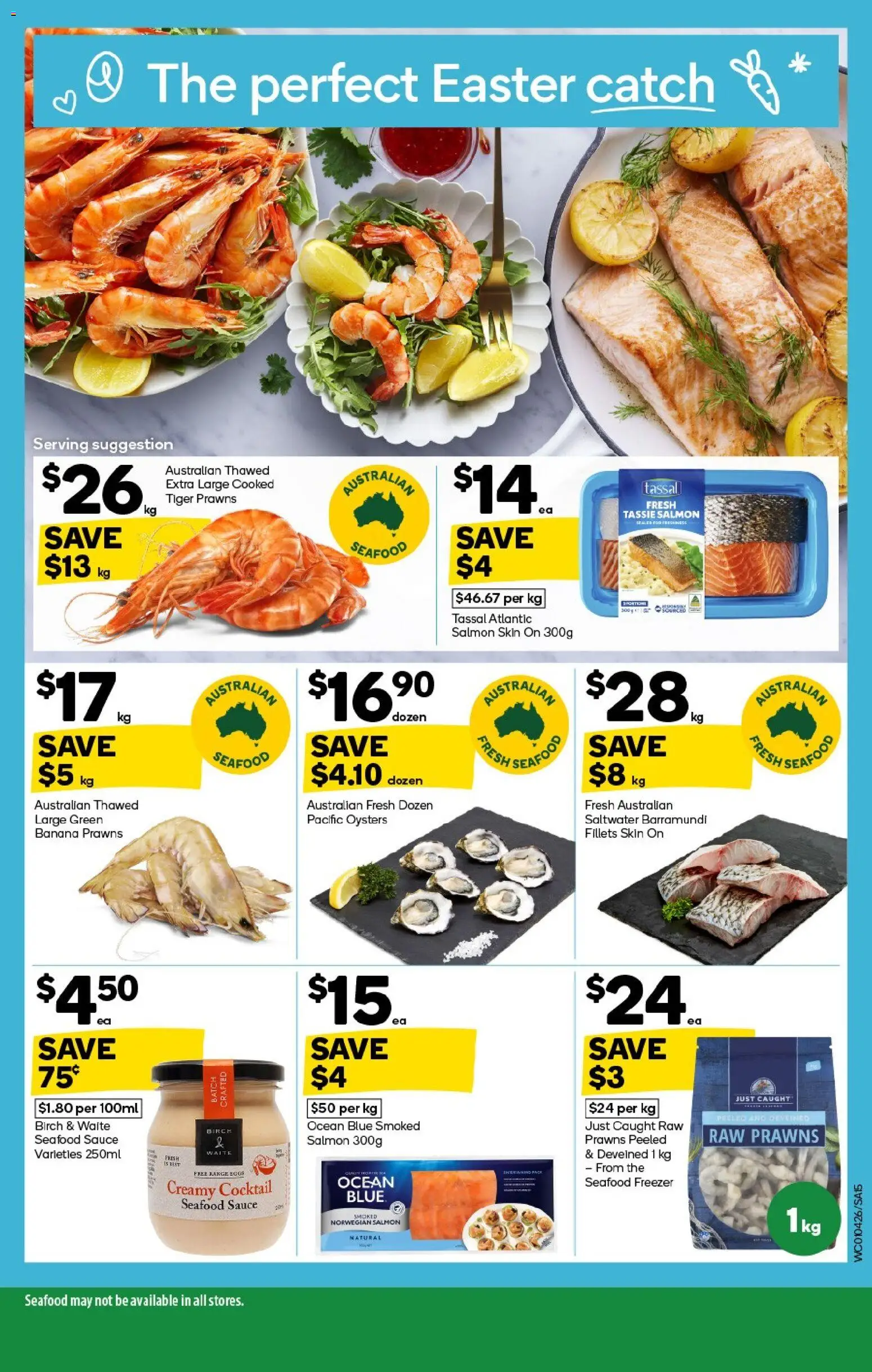 Woolworths catalogue - valid from 01.04.2026 | Page: 15 | Products: Oysters, Salmon, Sauce, Freezer