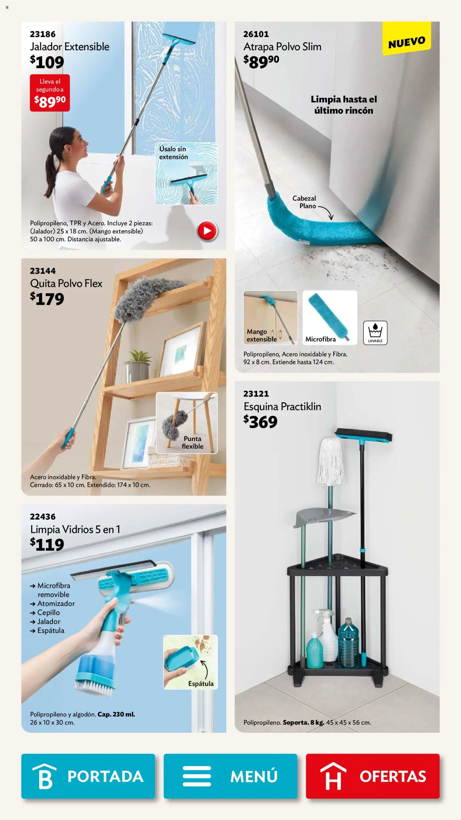 Nuevas ofertas de Betterware válidas en toda la República Mexicana desde el 04.05.2026. ¡Encuentra las mejores ofertas en Betterware campaña 5 2026! | Página: 98 | Productos: Extensión, Espátula, Cepillo, Polvo