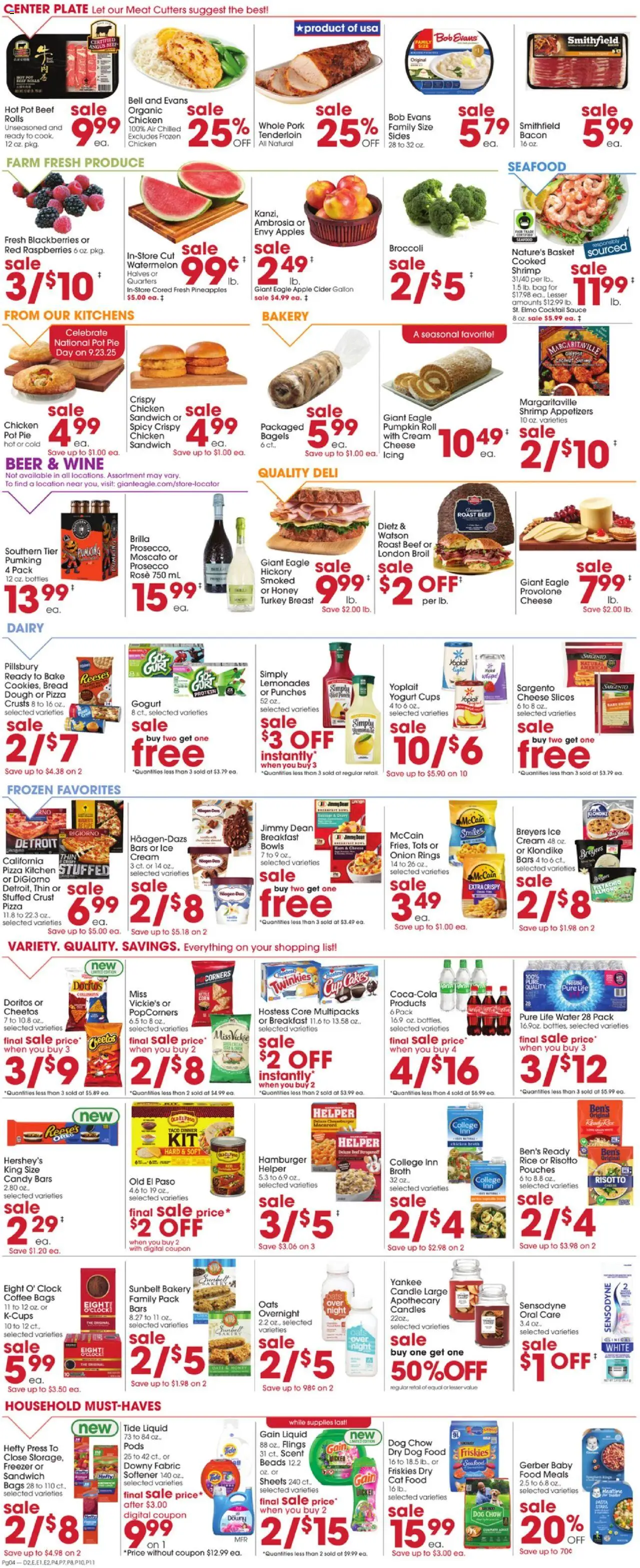 Giant Eagle Weekly Ad - valid from 18.09.2025 | Page: 6 | Products: Basket, Dog Food, Cat Food, Beef