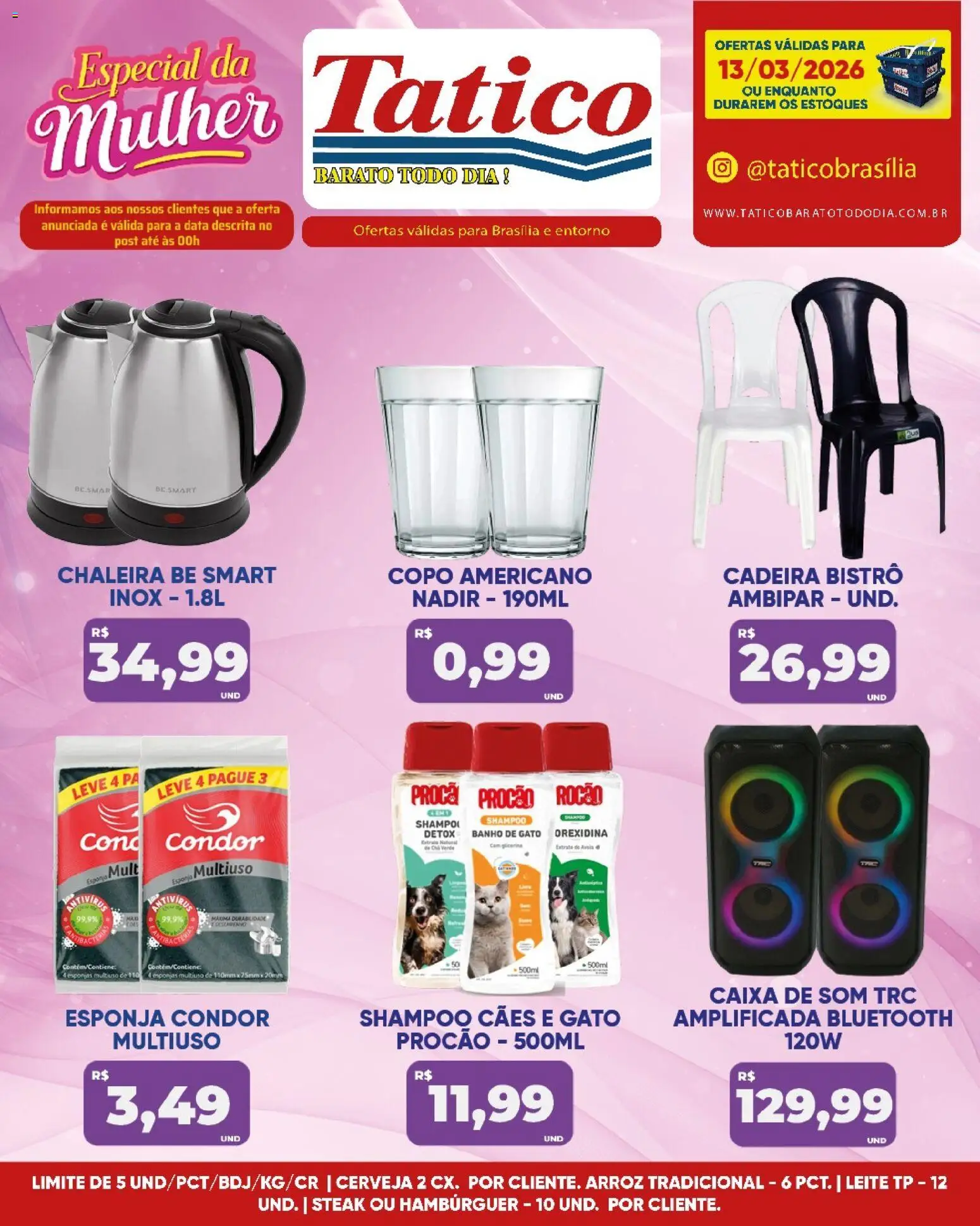 Tatico Folheto - válido de 13.03.2026 | Página: 19 | Produtos: Esponja, Caixa, Leite, Cerveja