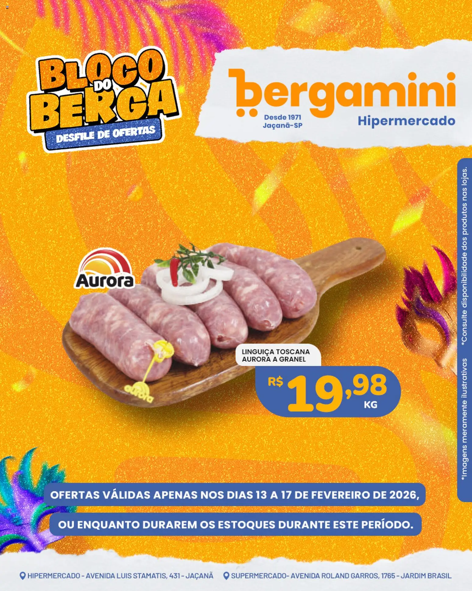Supermercado Bergamini Folheto - válido de 13.02.2026 | Página: 2 | Produtos: Linguiça