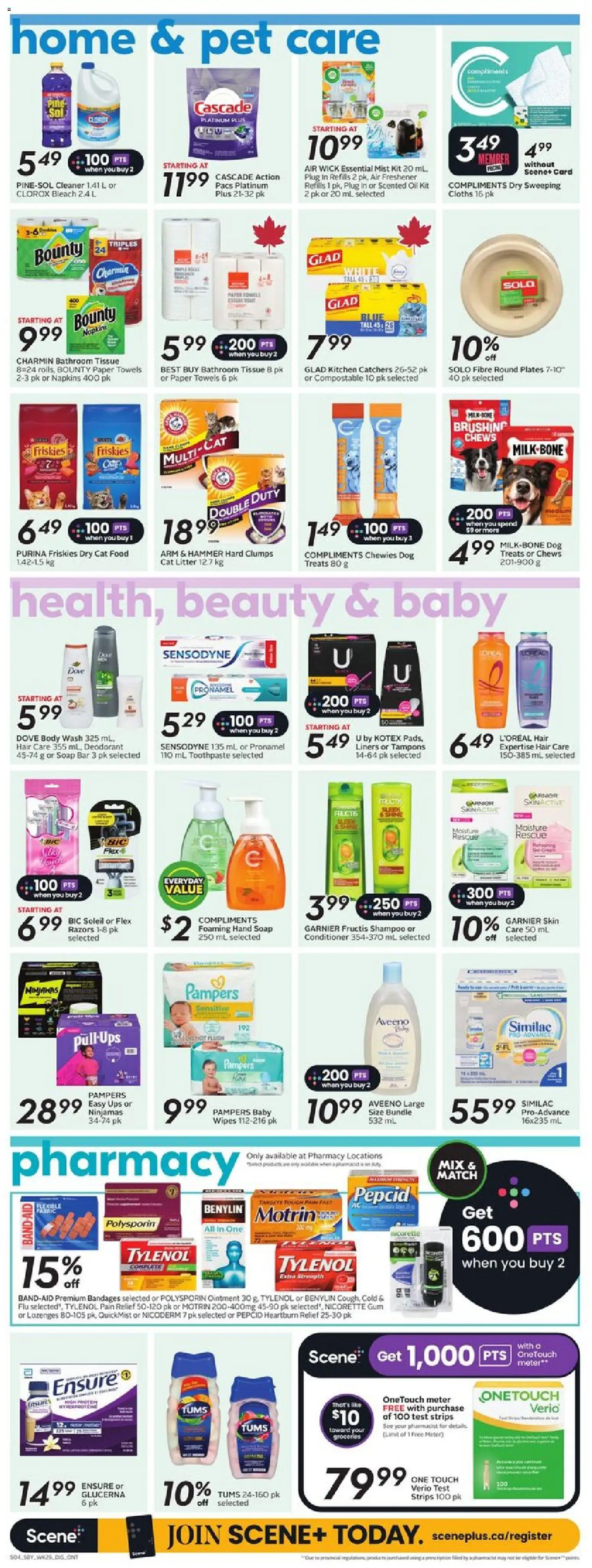 Sobeys flyer valid from 23.10.2025 | Page: 12 | Products: Shampoo, Conditioner, Deodorant, Toothpaste
