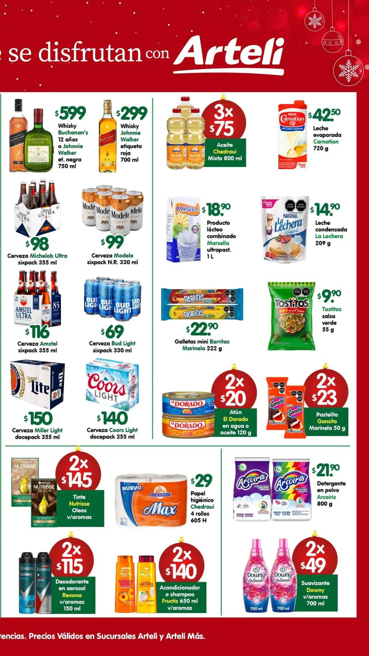 Nuevas ofertas de Arteli válidas en toda la República Mexicana desde el 25.12.2025. ¡Encuentra las mejores ofertas en Arteli folleto Tuxpan! | Página: 2 | Productos: Desodorante, Detergente, Whisky, Acondicionador