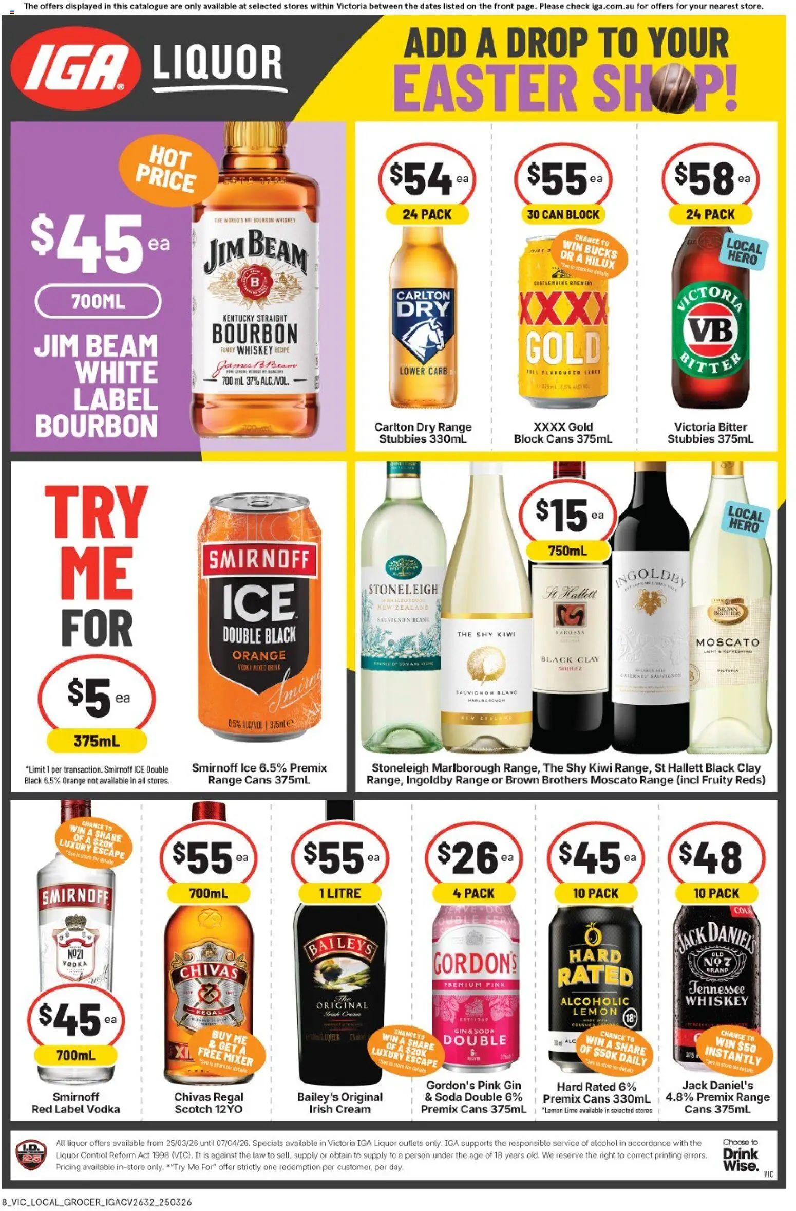IGA catalogue - valid from 25.03.2026 | Page: 2 | Products: Bourbon, Cream, Lemon, Lime