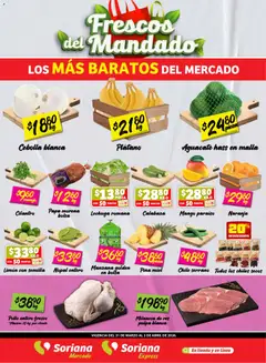 Vista previa de Soriana Frescos del Mandado Mercado: Coah, Chih y Dur, nuevo folleto de la tienda, válido en México a partir del 31.03.2026