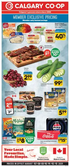 Preview of Calgary Co-op weekly flyer / circulaire from shop Calgary Co-op valid from 07.08.2025
