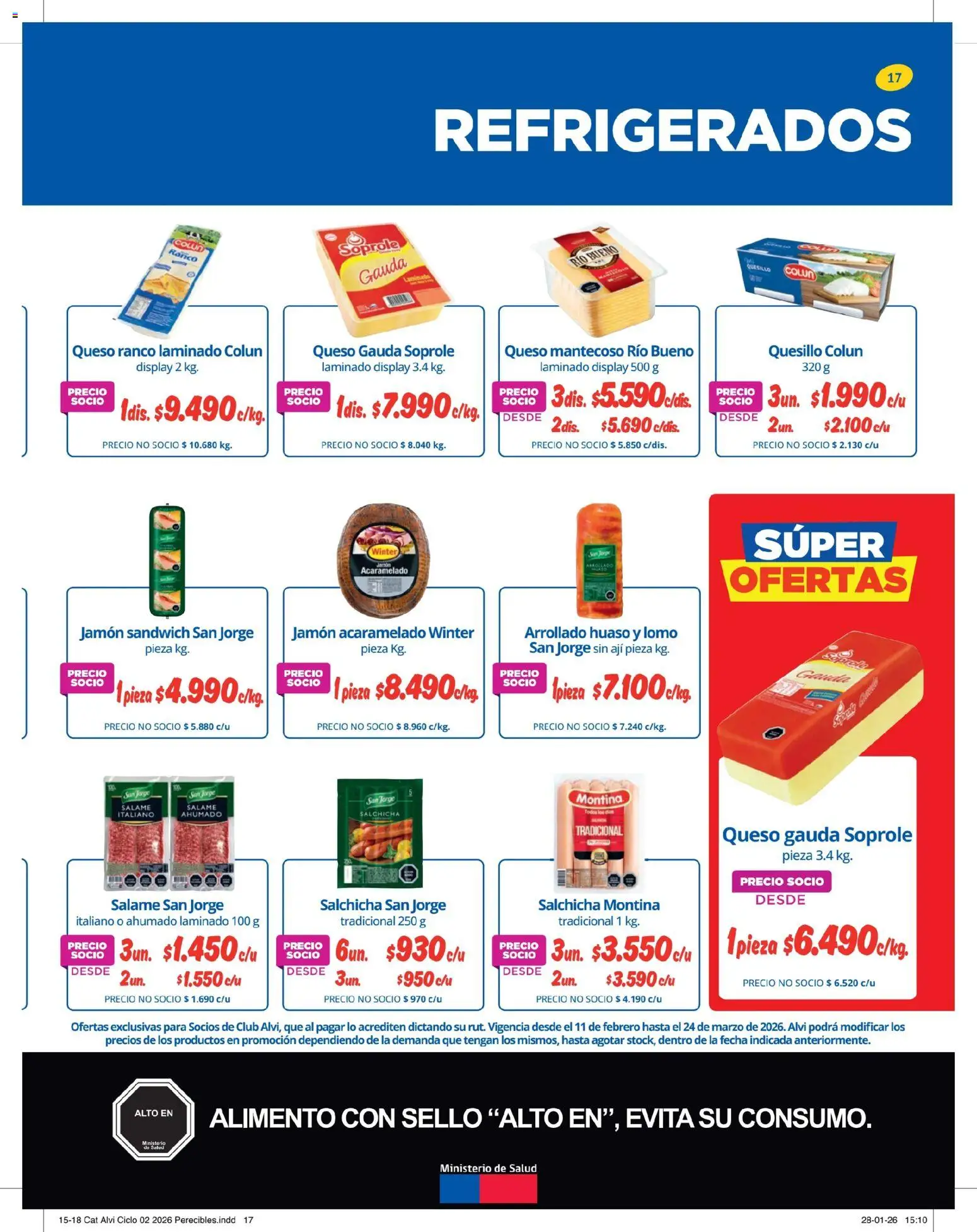 Alvi catálogo │ válido desde el 11.02.2026 | Página: 17 | Productos: Aji, Queso, Salame, Jamón