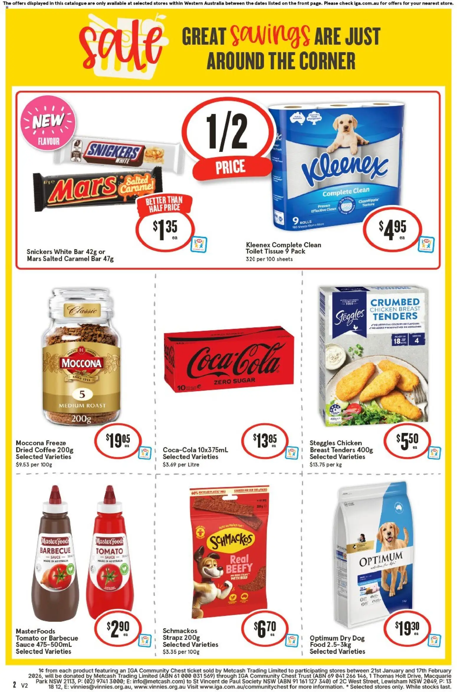 IGA catalogue - valid from 28.01.2026 | Page: 2 | Products: Coffee, Beef, Sugar, Moccona