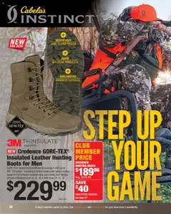 Preview of Cabela's weekly ads valid from 11.08.2025 | Page: 34 | Products: Hunting Boots, Boots, Game