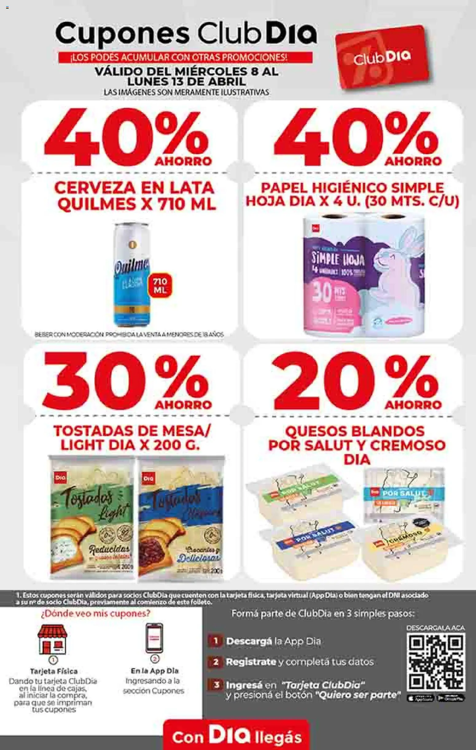 Dia - Ofertas - Salta y Jujuy │ válido desde el 08.04.2026 | Página: 14 | Productos: Papel higiénico, Cerveza