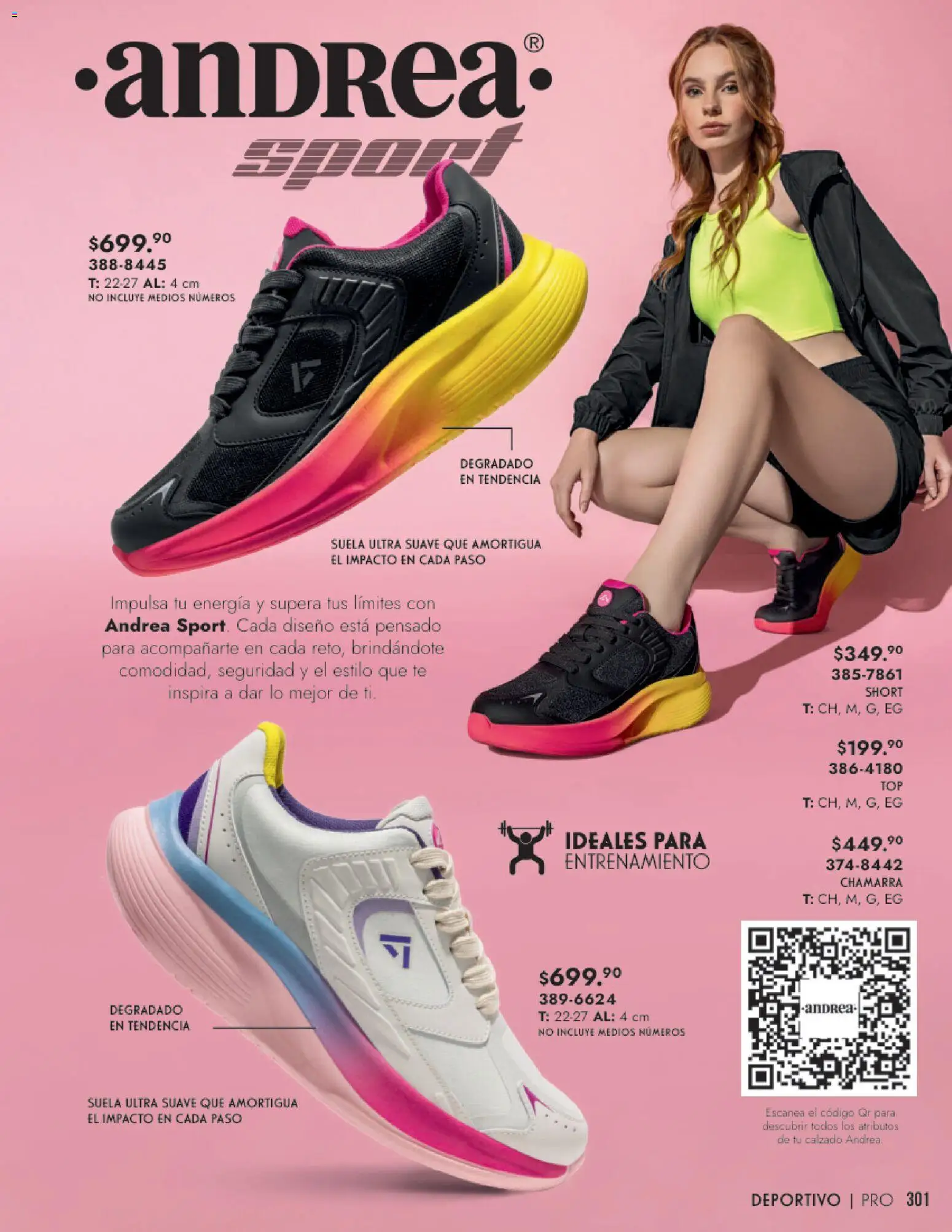 Nuevas ofertas de Andrea válidas en toda la República Mexicana desde el 25.01.2026. ¡Encuentra las mejores ofertas en Andrea catálogo Calzado Dama! | Página: 301 | Productos: Chamarra, Short, Té