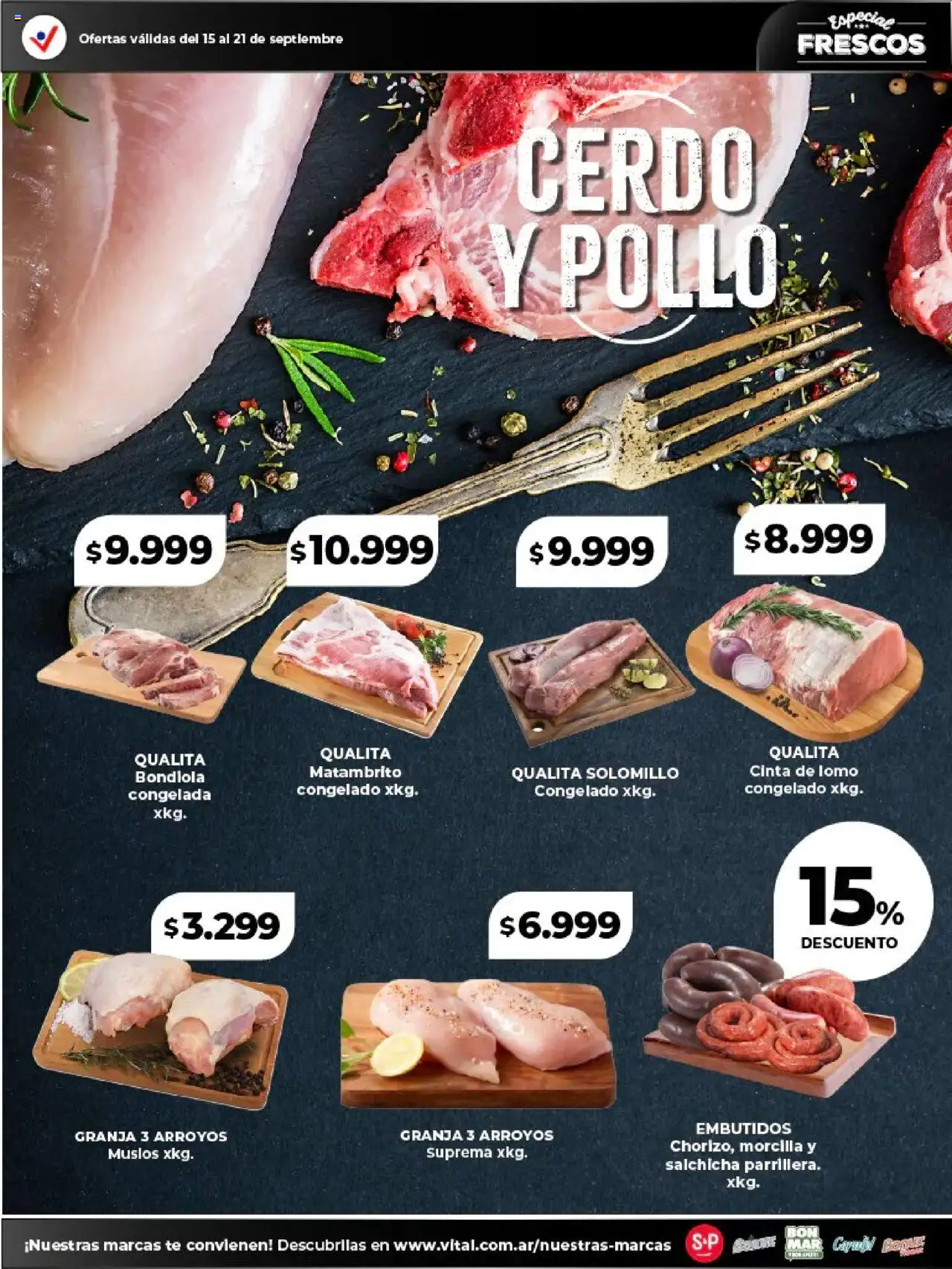 Vital - Especial de frescos │ válido desde el 30.09.2025 | Página: 3 | Productos: Pollo, Salchicha, Morcilla, Té