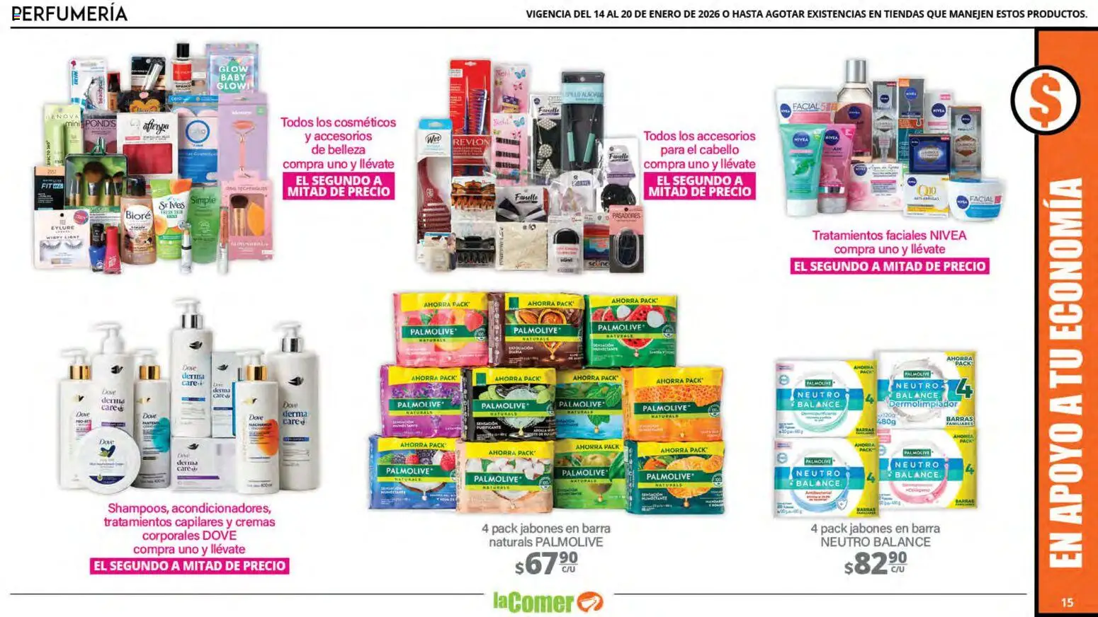 Nuevas ofertas de La Comer válidas en toda la República Mexicana desde el 14.01.2026. ¡Encuentra las mejores ofertas en La Comer folleto! | Página: 15 | Productos: Barra